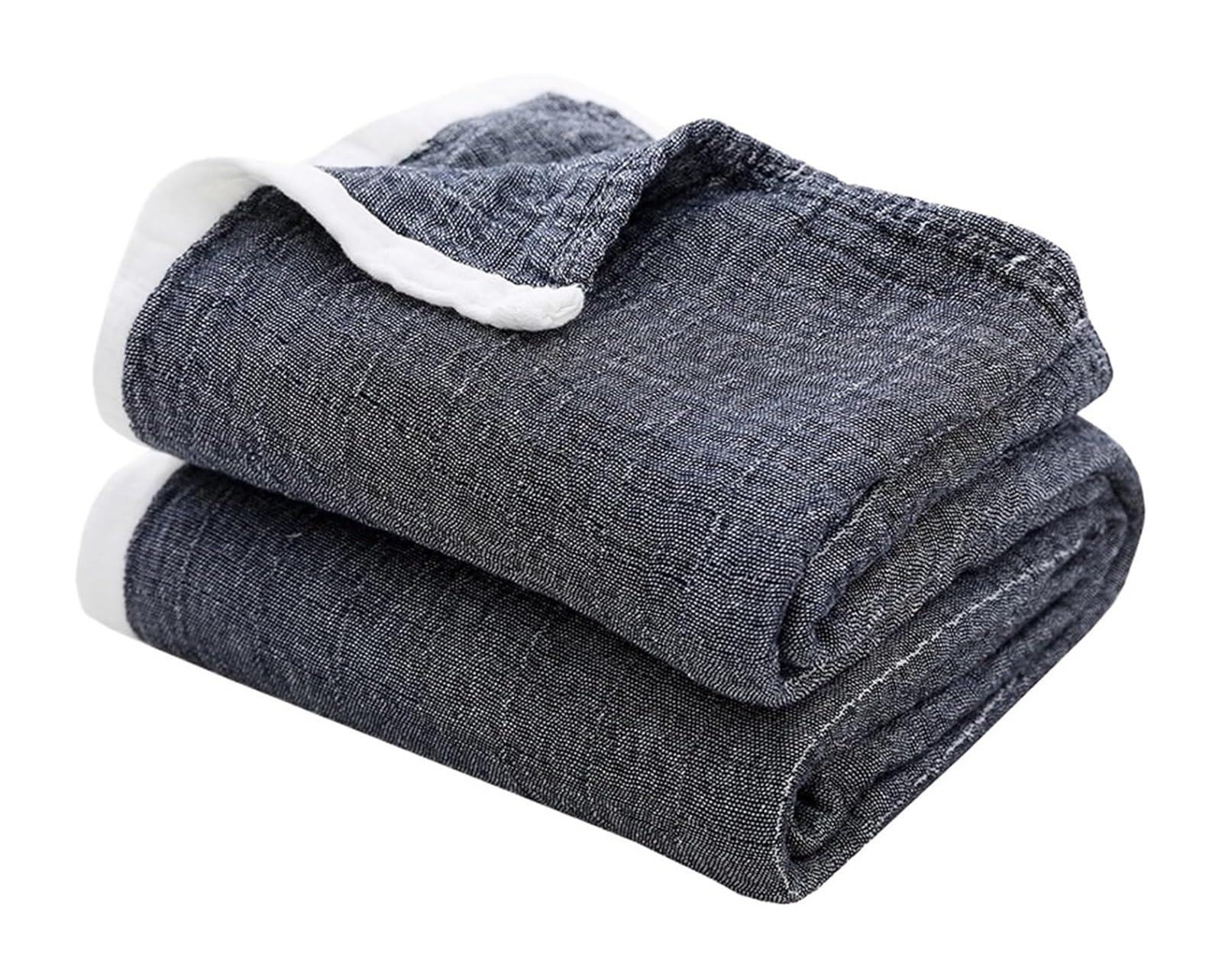 Breathable Cooling Cotton Muslin Throw 4-Layer Gauze Multicolor Sizes(Color8,200x230cm)