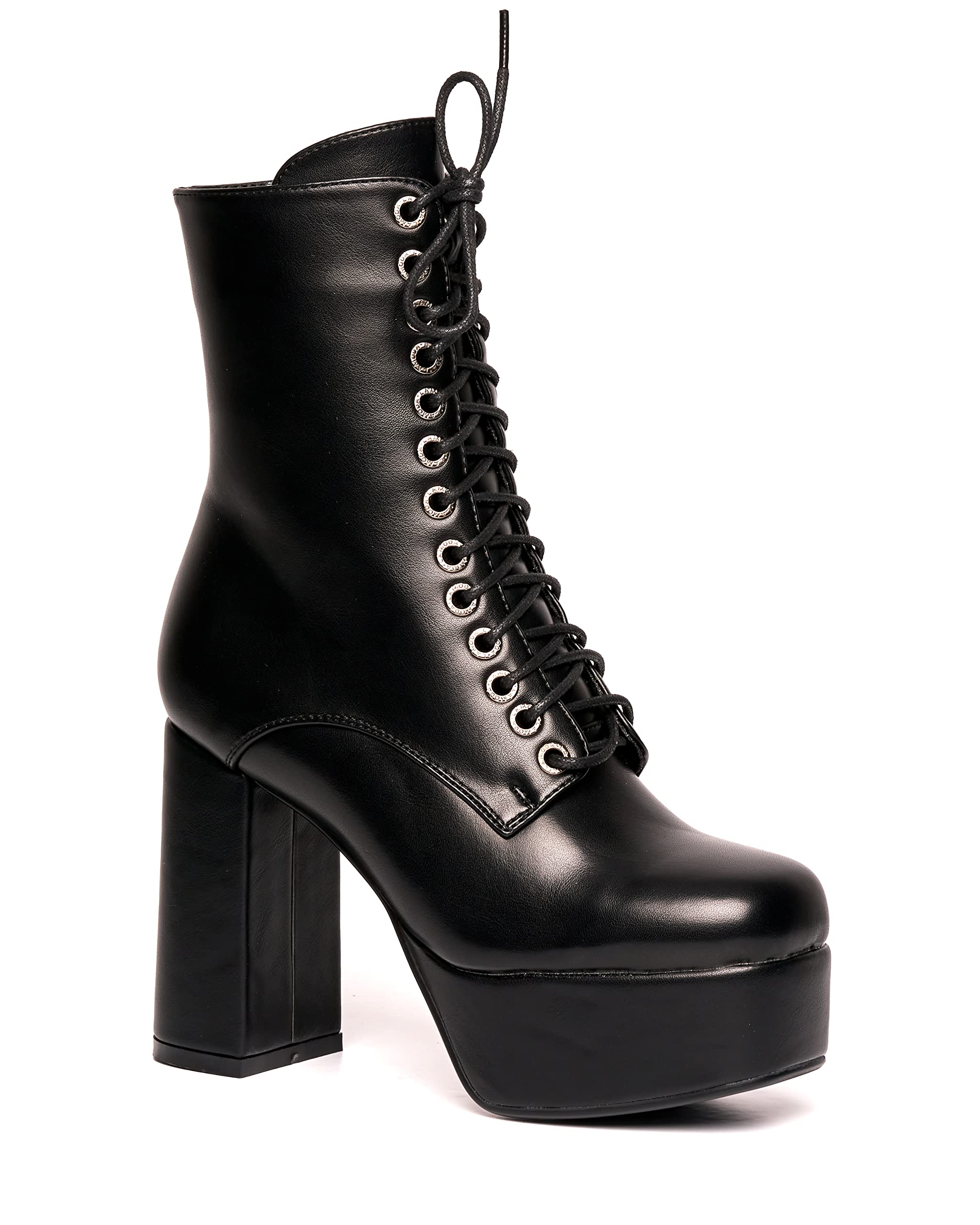 LAMODA Women's Own It Ankle Boot, Black Pu, 7 UK