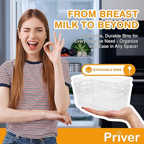Miniatura 7 de Contenedores organizadores y de almacenamiento de leche materna, solución eficiente para la congelación de leche materna y organización de