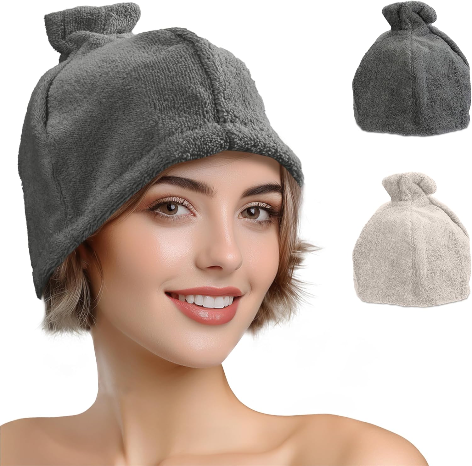 JEMIDI Saunahut aus Baumwolle weiche Saunamütze für Damen und Herren