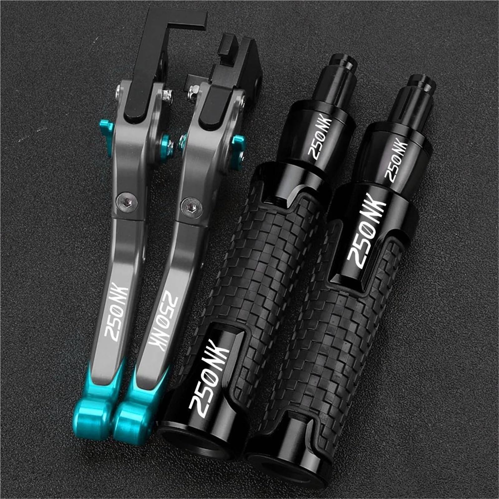 Gquikgw Blue 3 Replace Motorcycle Foldable Adjustable Brake Clutch Levers Handlebar Grips Ends For Cfmoto 250Nk 250 Nk Nk250 2022-2025