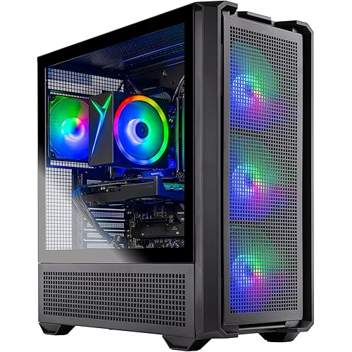 Skytech Gaming Edge Desktop PC, Ryzen 5 5500 3.6 GHz (4.2GHz), NVIDIA RTX 5060, 1TB NVMe SSD, 16GB DDR4 RAM 3200, 650W Gold PSU, Wi-Fi, Win 11