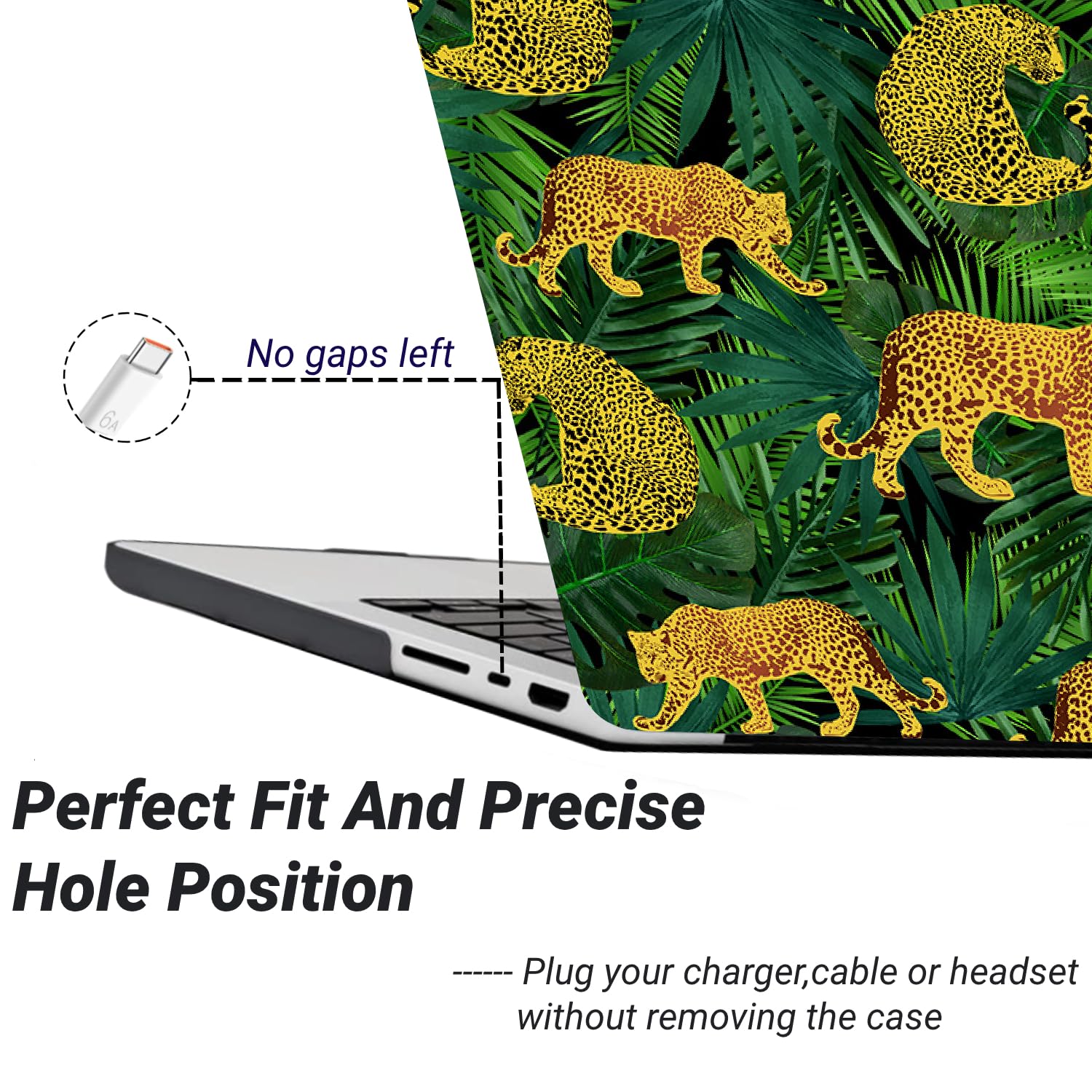 Cover Compatibile con MacBook Air 11 pollici 2015 2014 2013 2012 2011 2010 Modello A1465 A1370, Plastica Protettiva Custodia Rigida Case & Tastiera Cover, Leopardo freddo