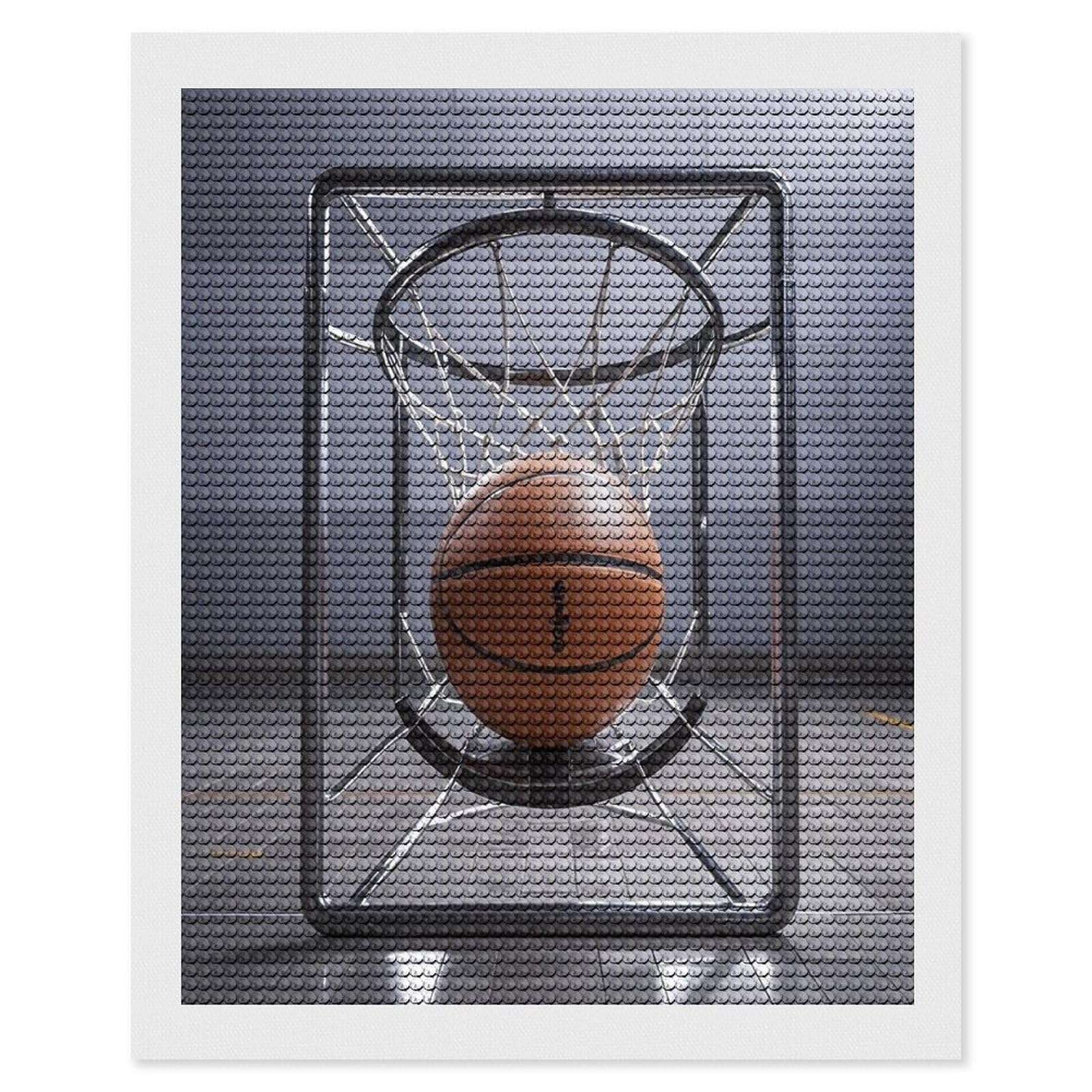 FekiLoot Basketball Diamond Painting Kits for Adults Round Paint with Diamonds Pictures Gem Art Painting Kits Personalized Diamond Art Full Drill for Beginners Home Wall Decor