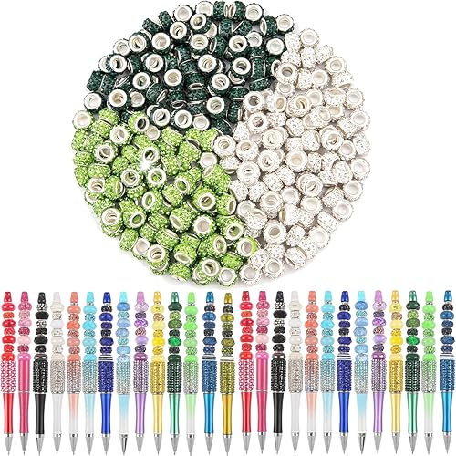 Vista 107 de 200 cuentas europeas de agujero grande – Mixcolor Lampwork Rhinestone Craft Beads para bricolaje pulseras joyería fabricación