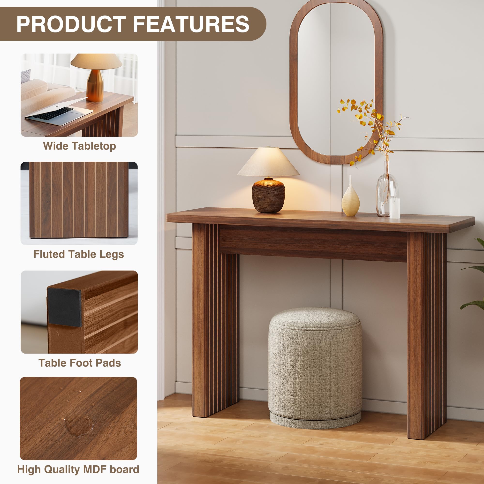 Console d'entrée en Bois aux Pieds sculptés – Un Meuble de décoration Traditionnel pour embellir Votre entrée