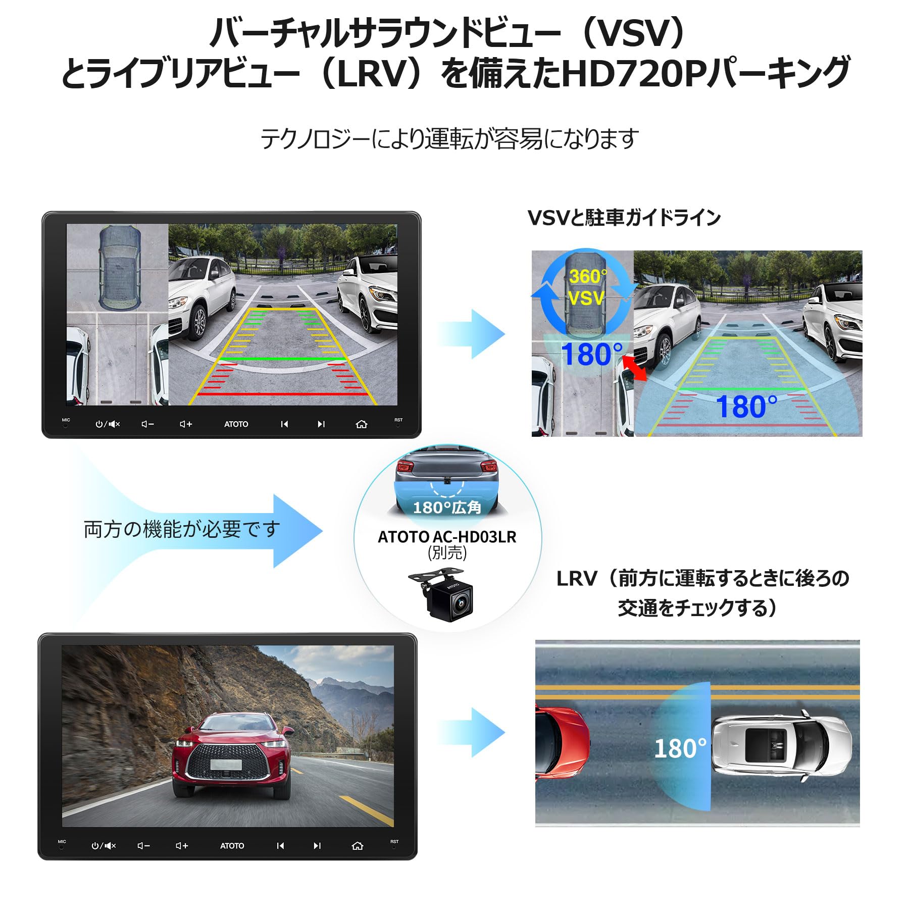 Amazon.co.jp: [9インチQLED] ATOTO S8MS 2DIN Android カーナビ、1280 