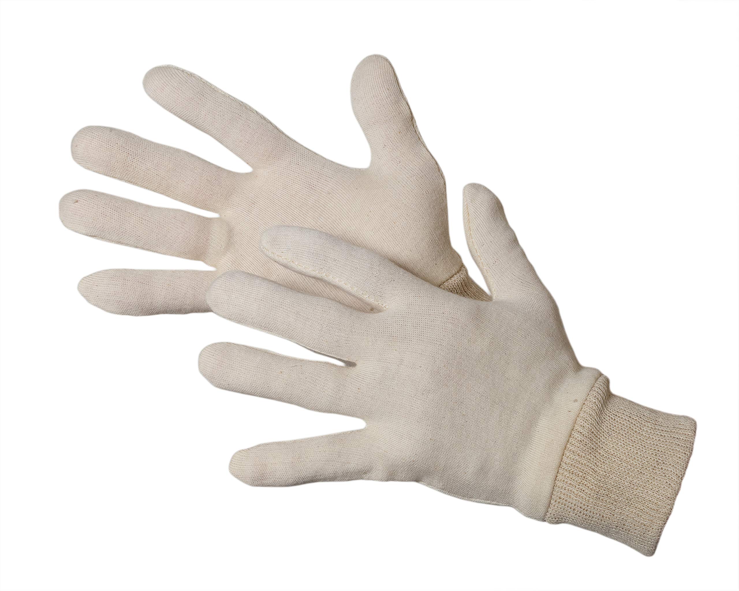Jah 2024 Guanti in nylon 12 paia oekotex pesante bianco taglia 10