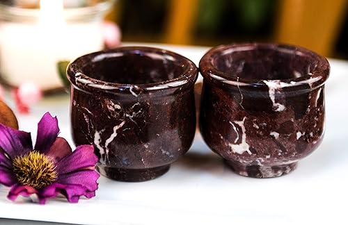 Radicaln Marble Shot Glasses 2" inches Black handmade Drinking Glasses