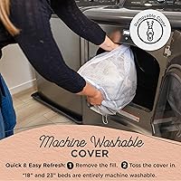 Vista 5 de Best Friends by Sheri - The Original Calming Donut - Cama calmante en forma de dona para perros y gatos - Pelo largo, gris pardo, L, 36 x 36 pulgadas