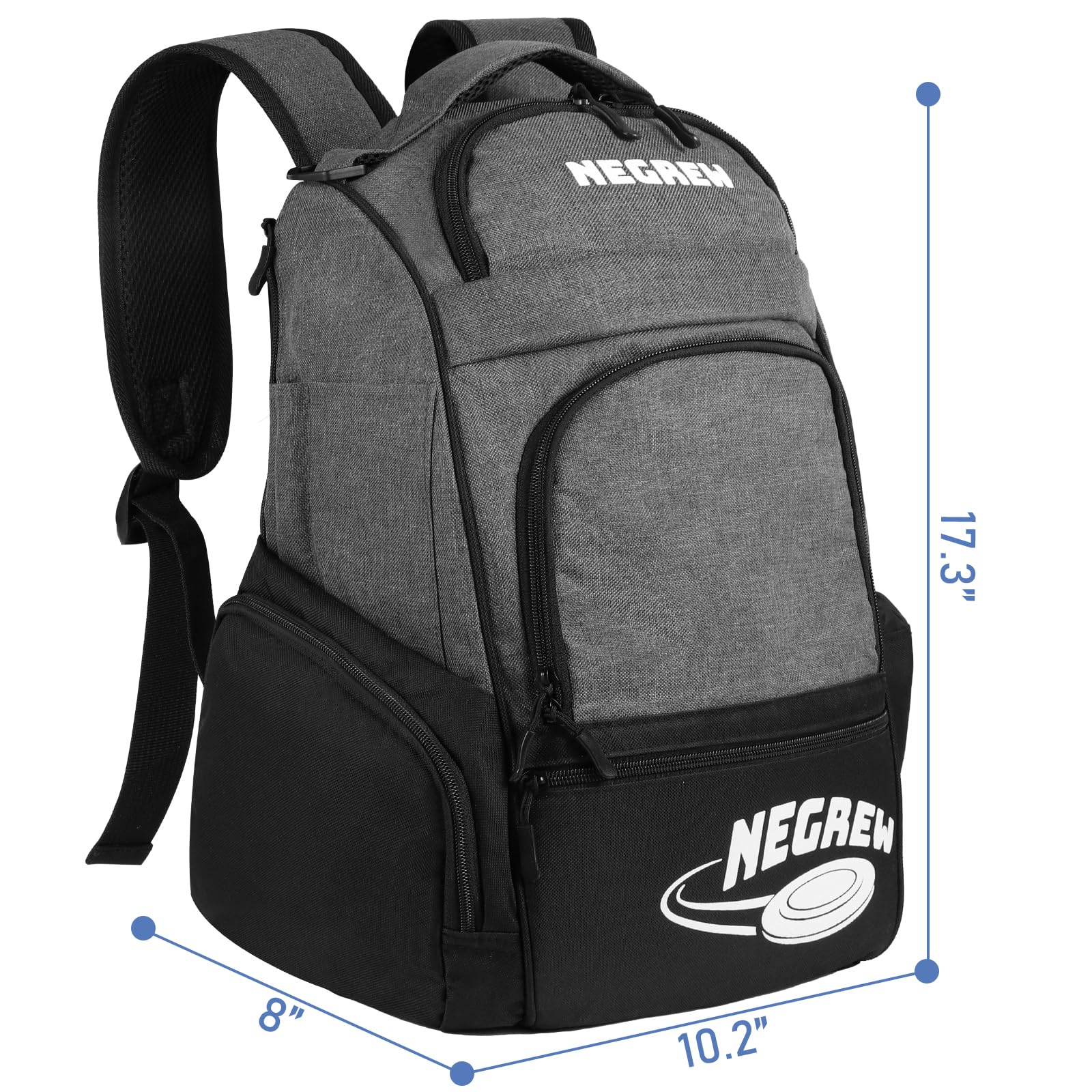 Discgolftasche für 25+ Scheiben, große Kapazität Golftaschen mit mehreren Taschen, robuster Discgolf-Rucksack, tolles Geschenk oder Discgolf-Zubehör für Herren