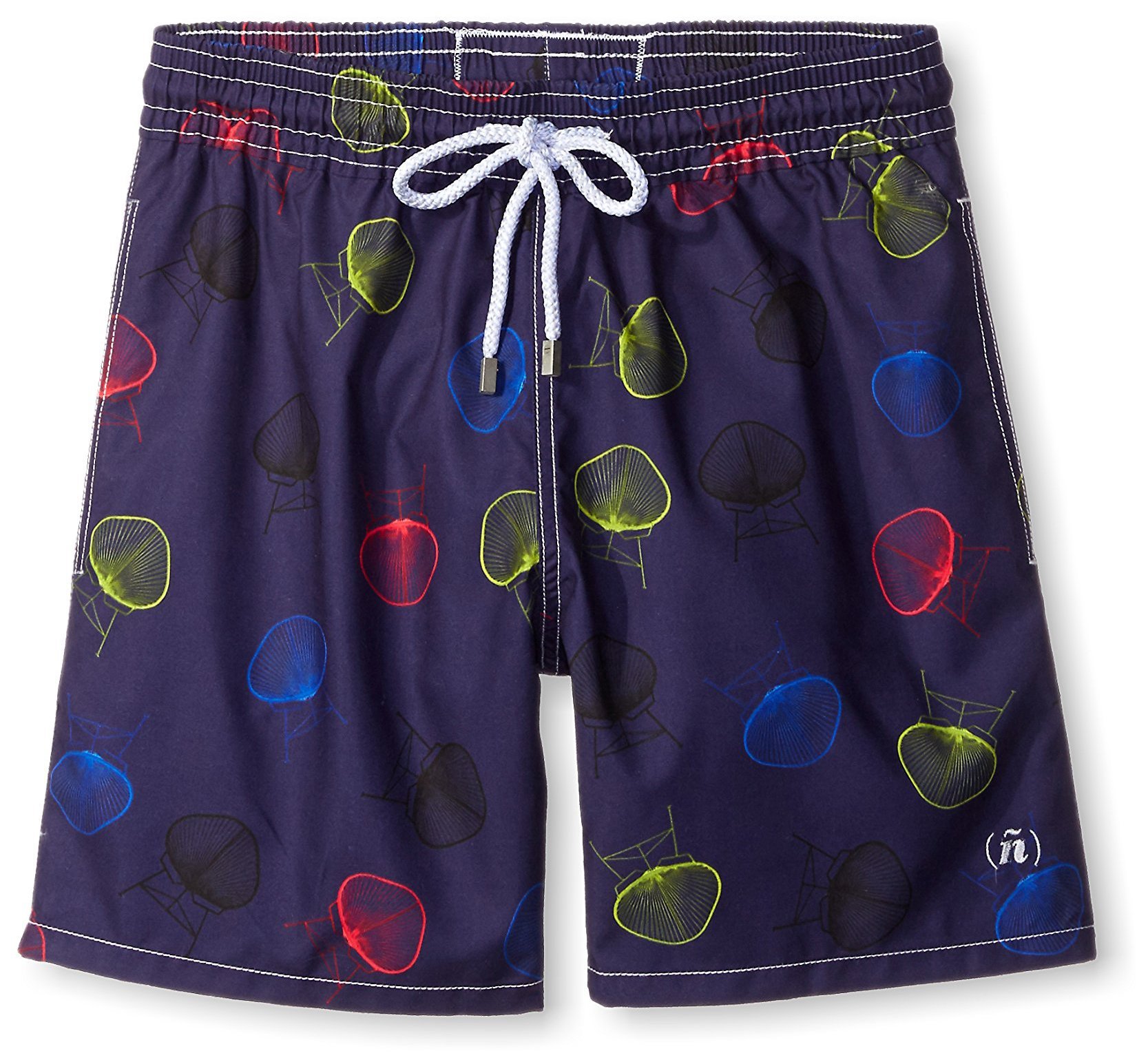 SPENGLISH Men's Allover Print 4.5" Swim Trunks