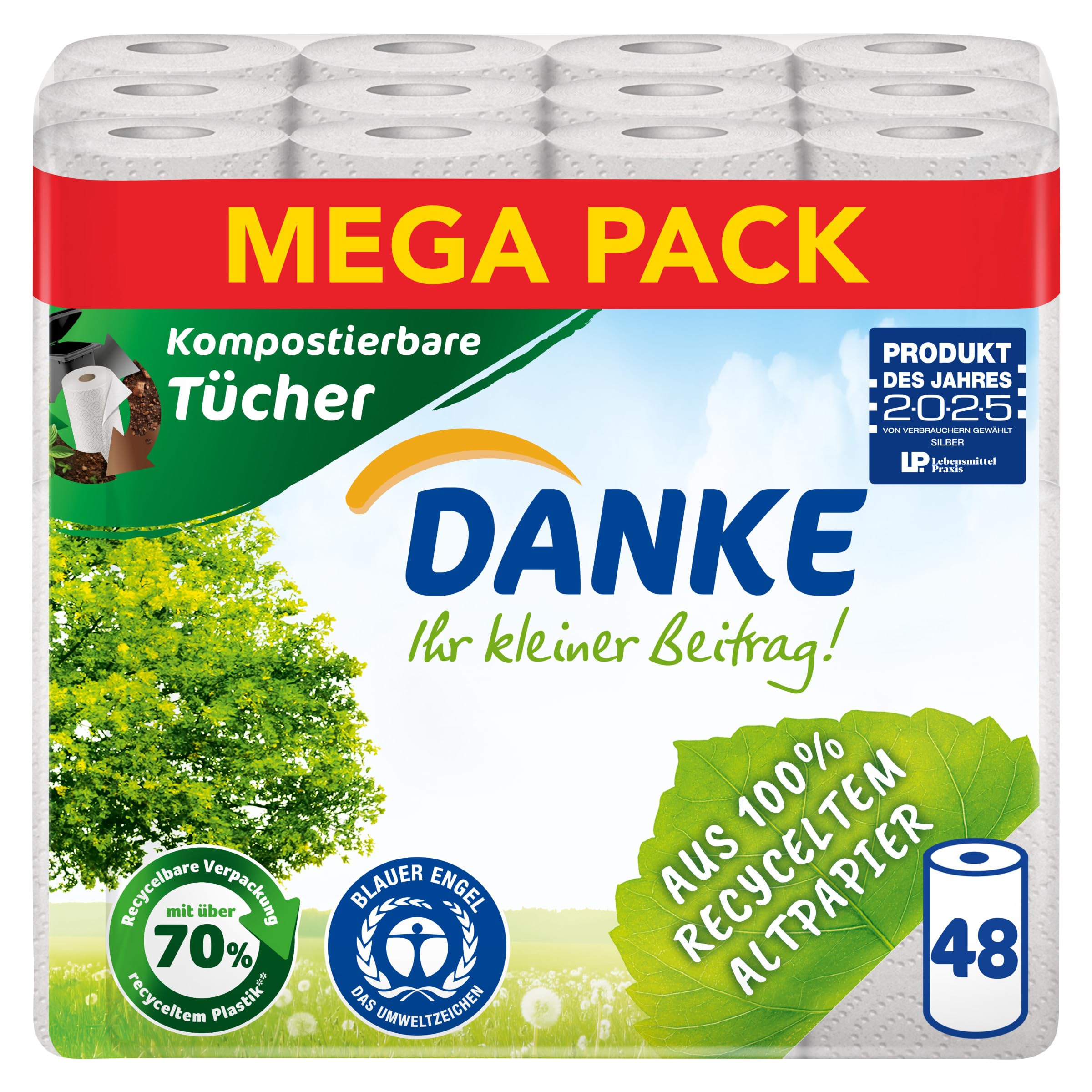 Tenuta Danke casa panni, 3 pacchetto (3 x 4 ruote)