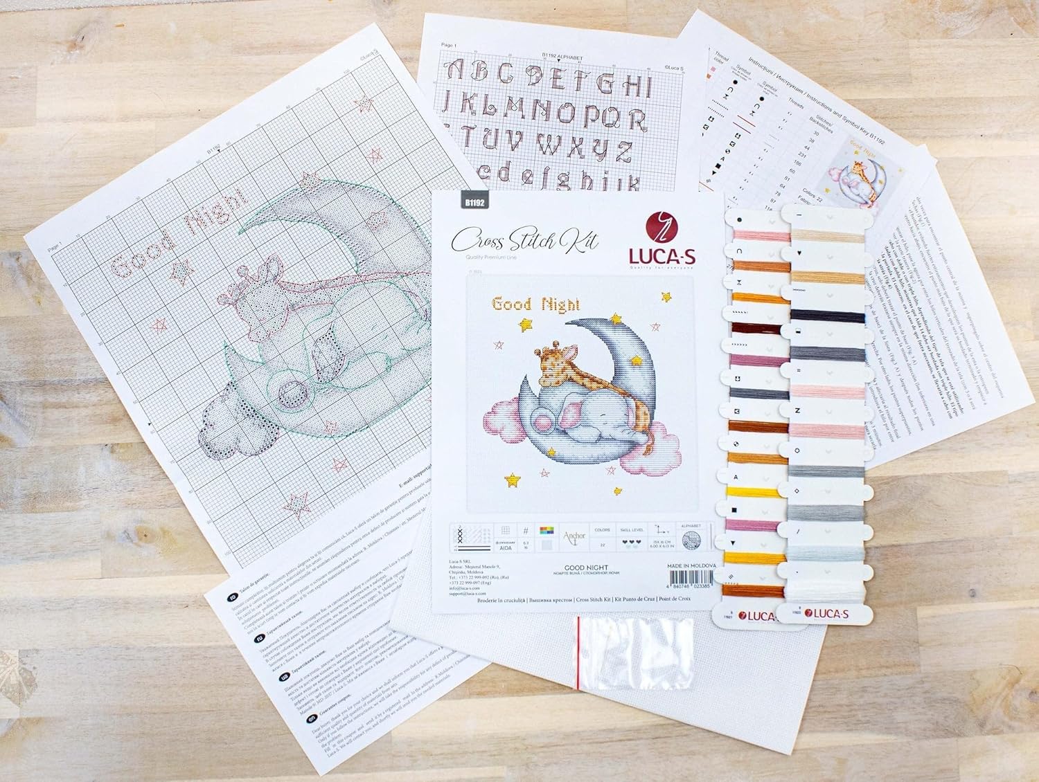 Luca-S Cross Stitch Kit Gold - Good Night, B1192
