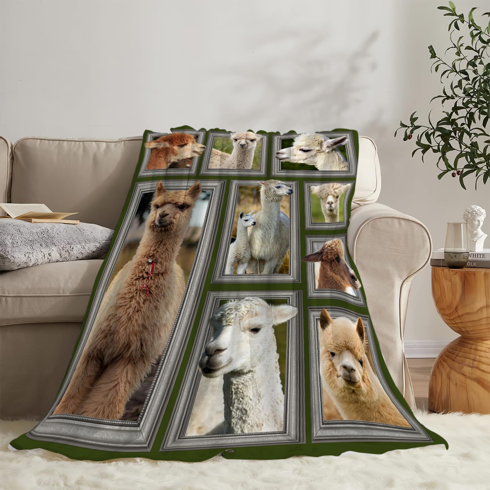 Strawberry Blanket Llama Hooded Blanket Super Soft Wearable