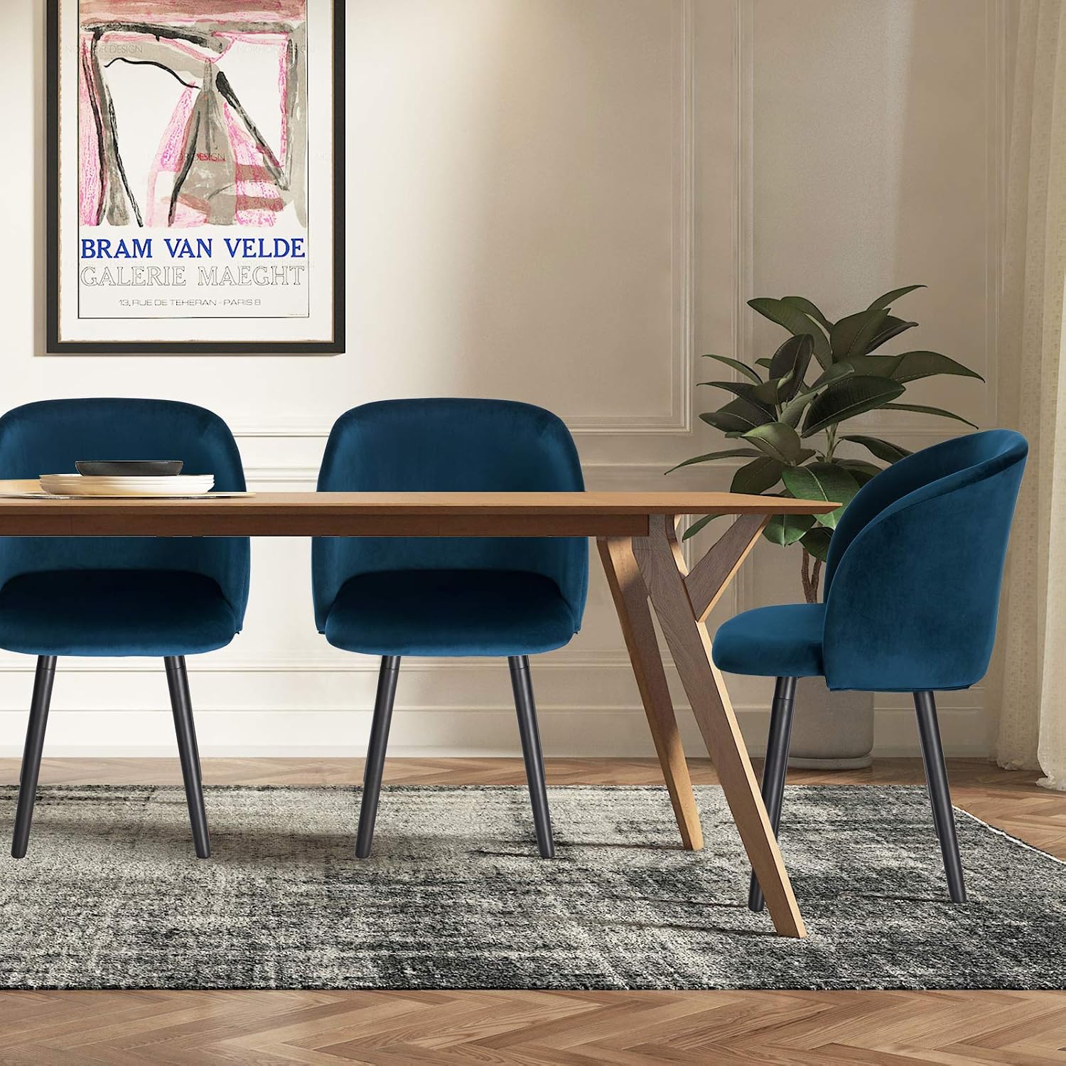WOLTU dining chair in a dining room setting, showcasing its ergonomic design.