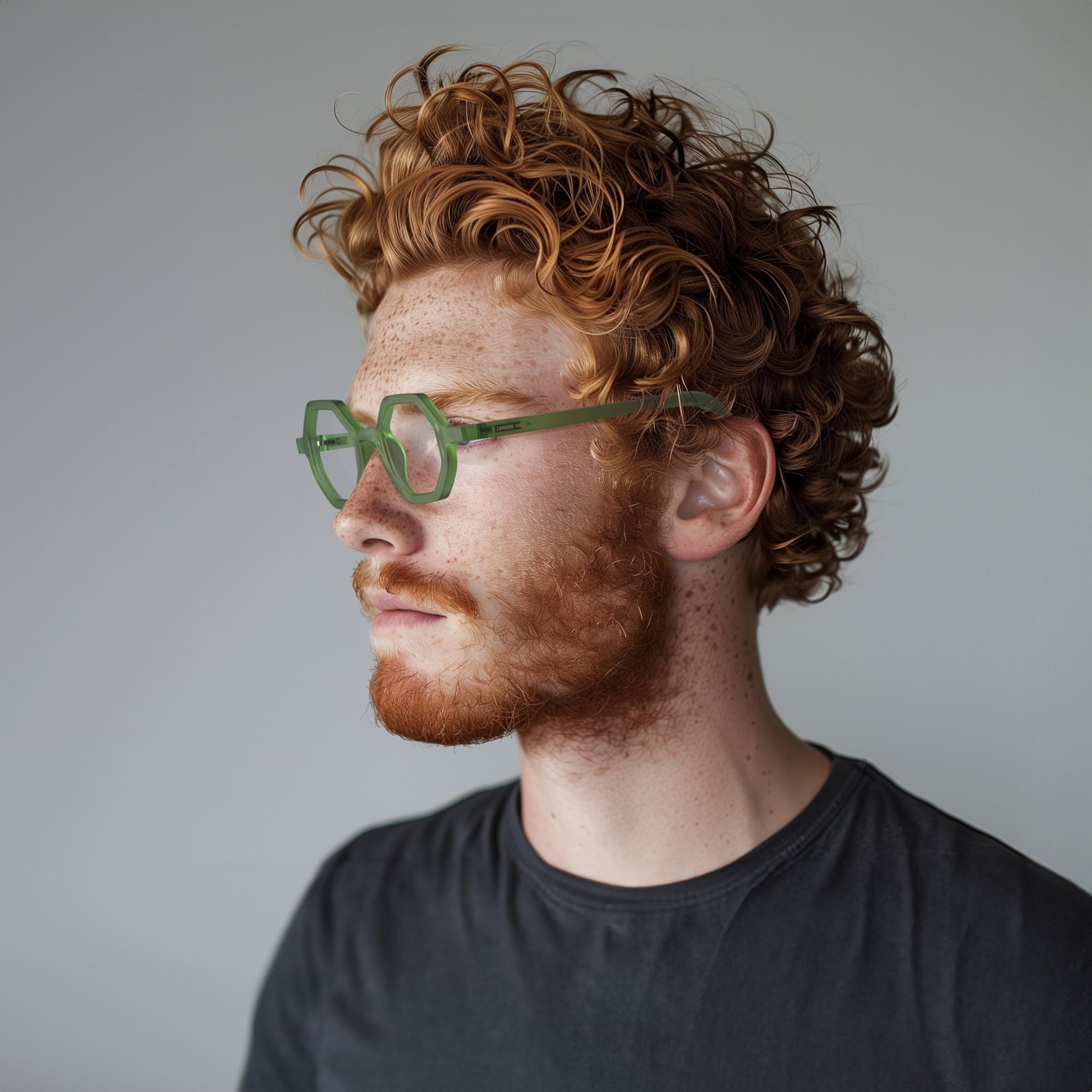 LONDON MOLE® Malibu reading glasses, Rubberised Transparent Green, 42 mm (Breite) - Image 4