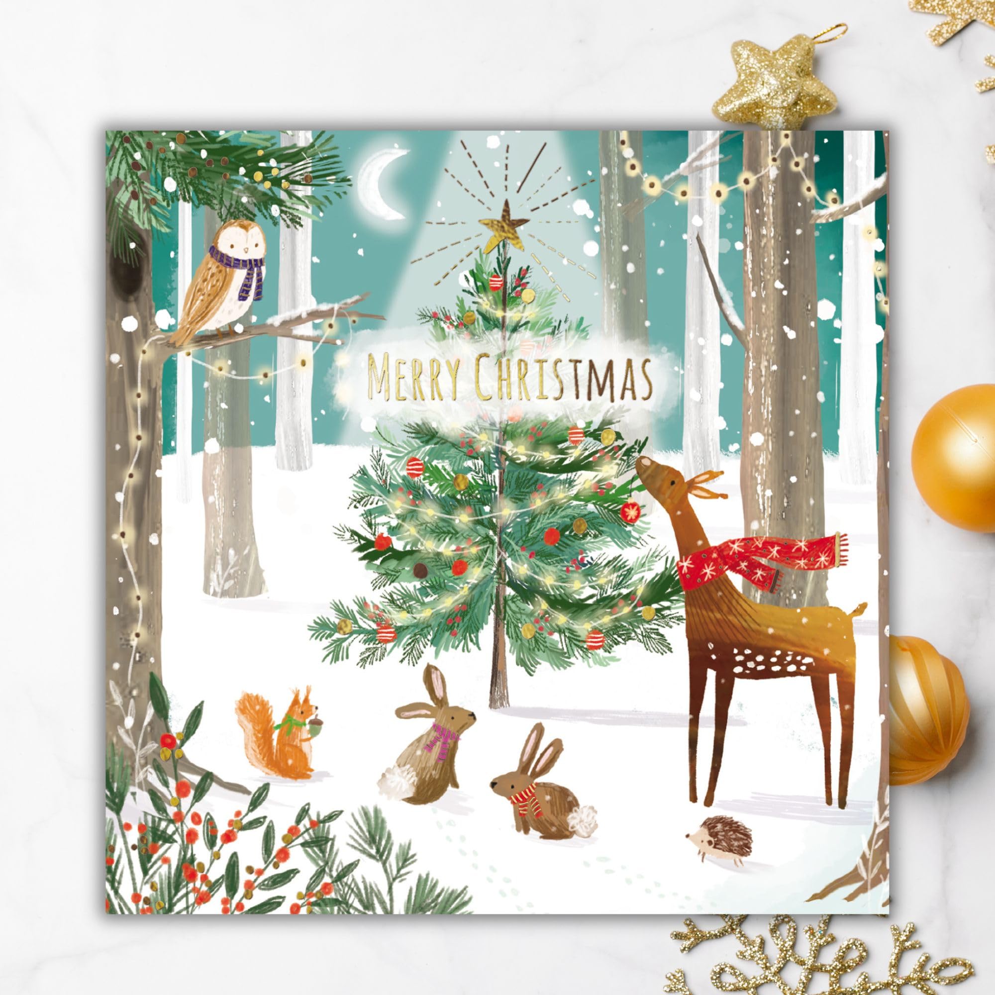 GBCC Charity Christmas Cards Pack of 10 - Forest Animals - Festive Christmas Cards Multipack - In Aid of UK Charities - Image 3