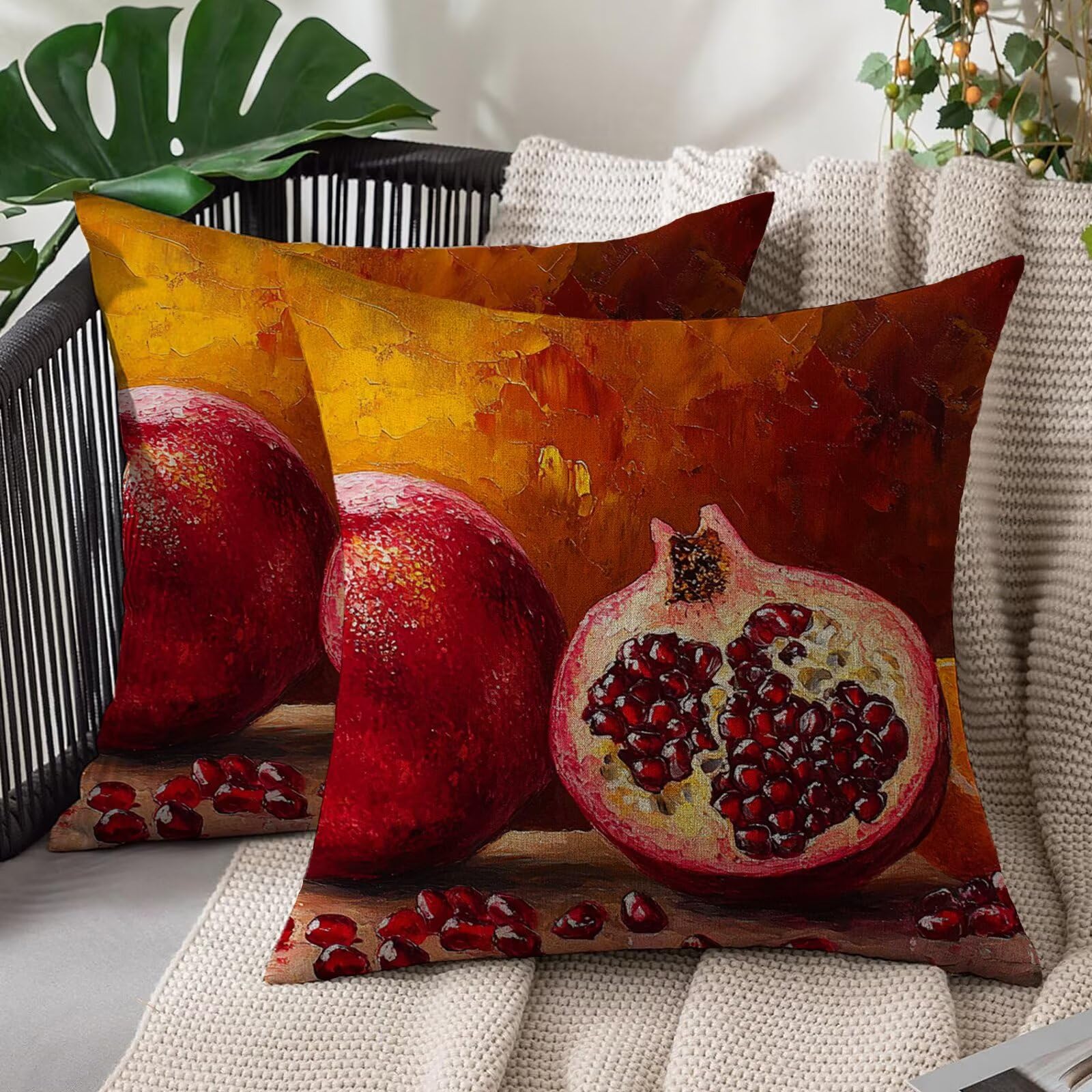 Housse coussin 50 x 50 cm en lin durable et resistant a l'eau pour canape haut de gamme