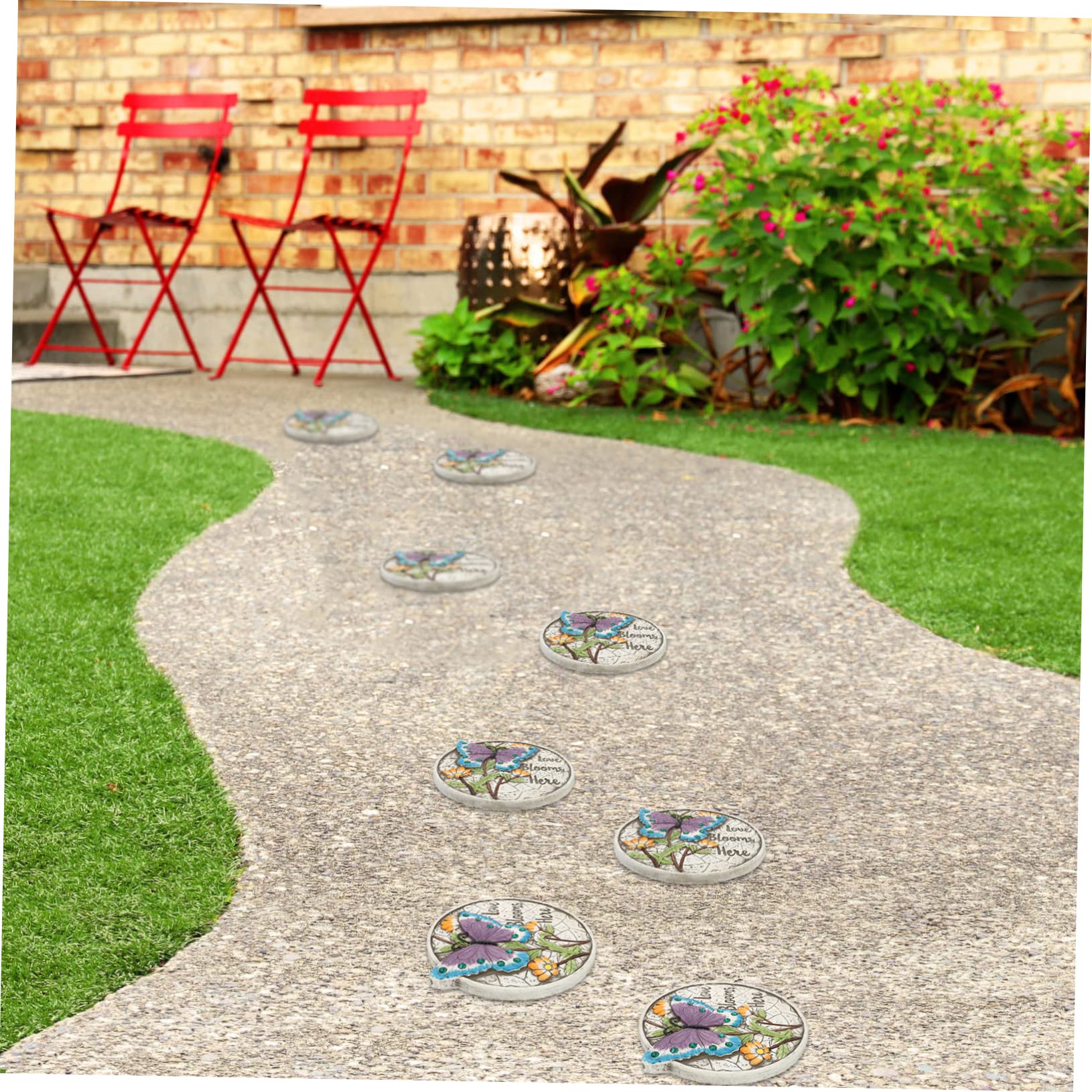 POPETPOP Piedra Decorativa Para Jardín Piedra De Cemento Para Patio Artesanía Exquisita Para Paisajismo De Patio