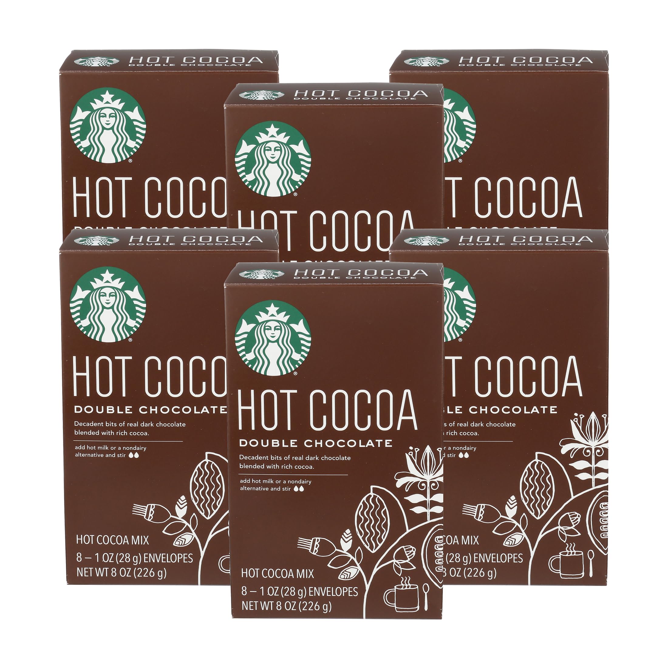 StarbucksClassic Hot Cocoa Double Chocolate (8.00 Ounce (Pack of 6))