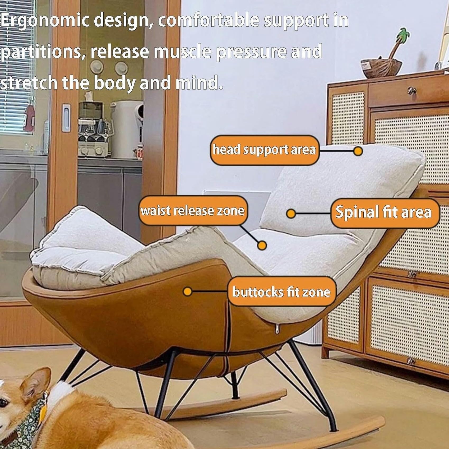 Amazon｜快適なロッキングチェア大人用レイジーソファリクライニングし