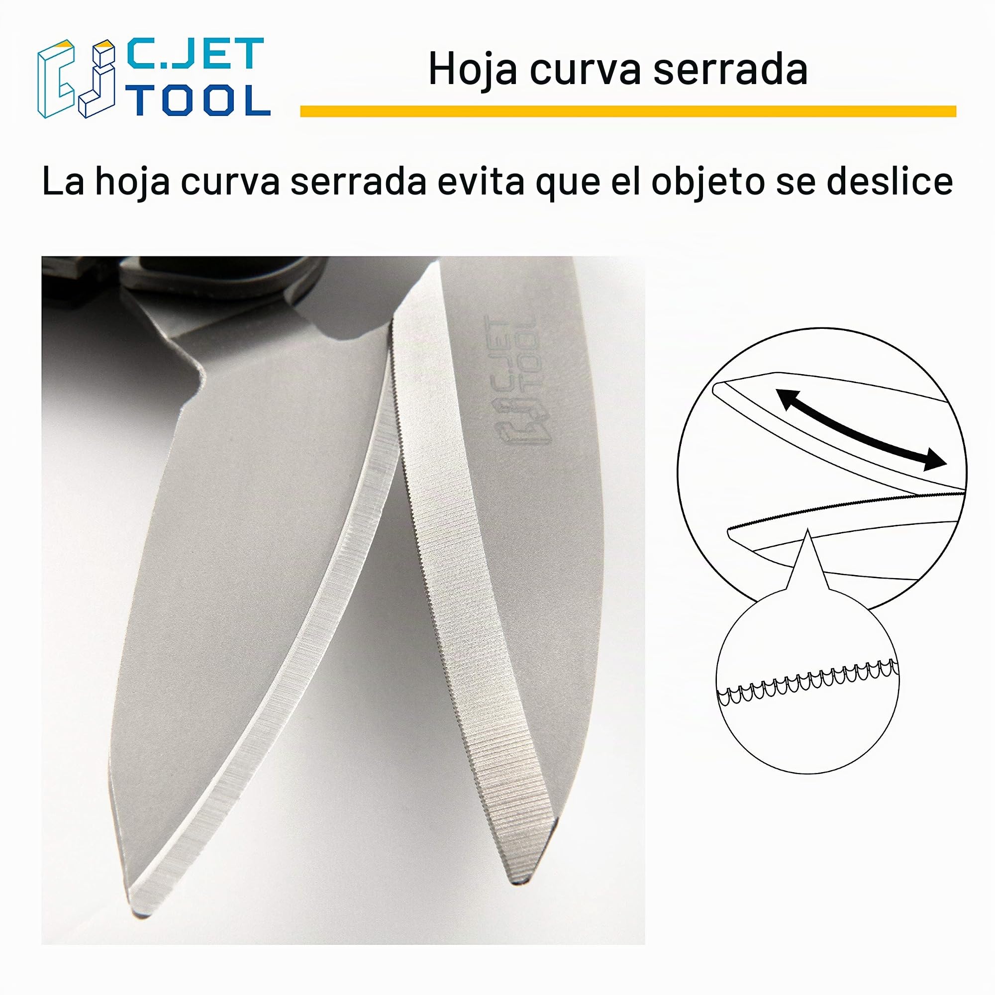 C.JET TOOL Tijeras de Trabajo 25cm, Cortador de Alfombras, Multiusos, Tijeras para Alfombras, Cartón, Cuero, Poda, Jardinería, Profesional de Agarre de Acero Inoxidable (Naranjo)