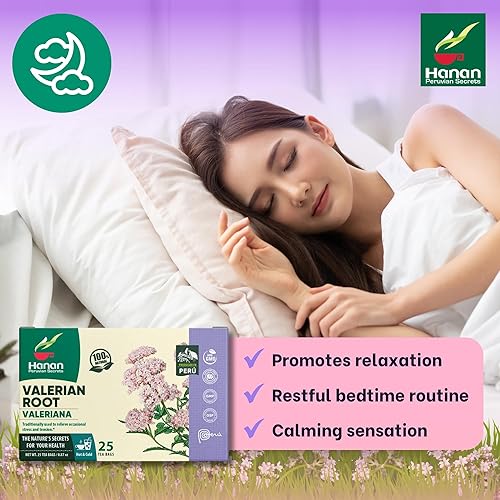 Miniatura 3 de Hanan Valeriana Root Tea Valeriana  25 bolsas de té de hierbas de raíz de valeriana del Perú  Suplemento calmante de la naturaleza para la