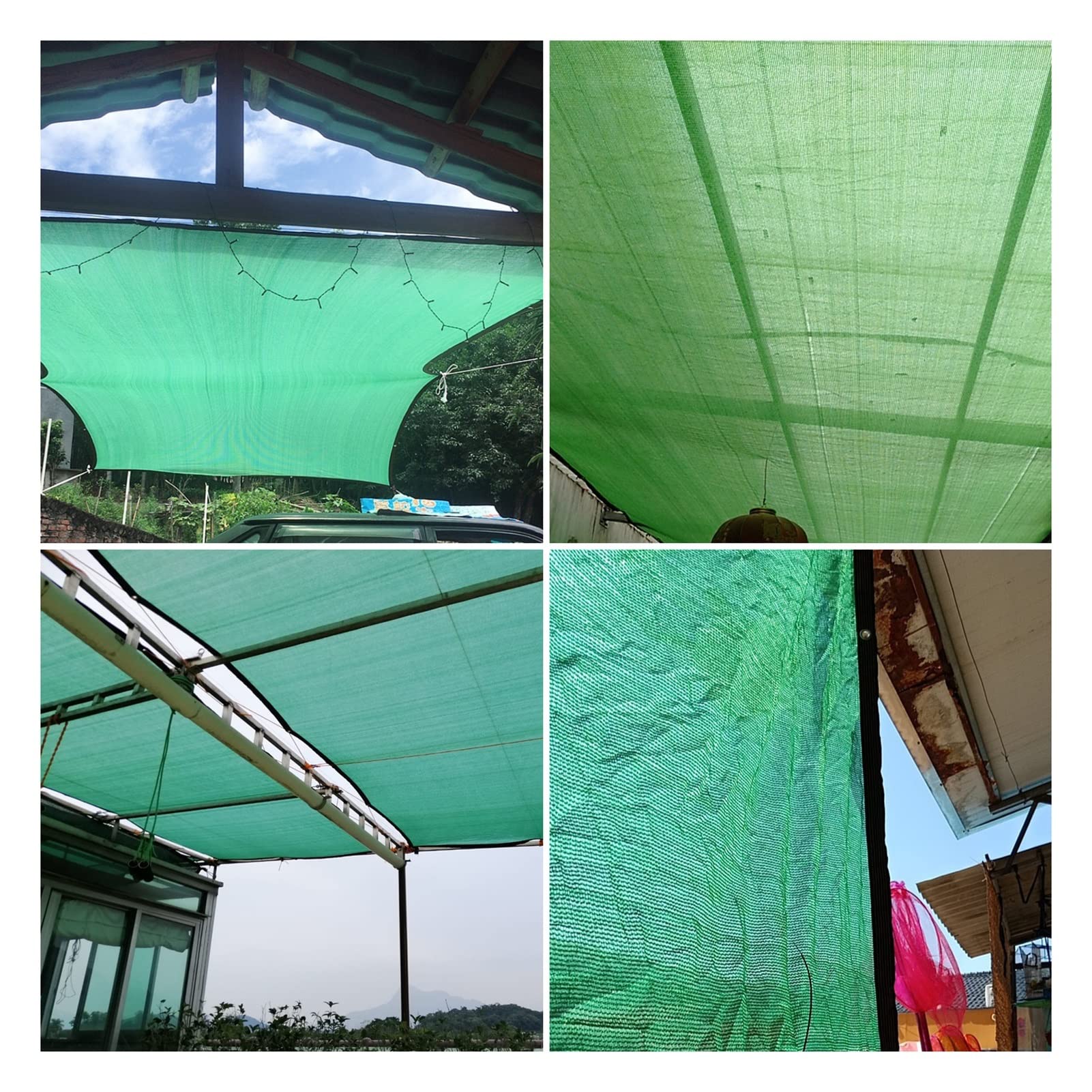 High-De Green - Filet thermique respirant anti-UV avec œillets encastrés pour protection de l'intimité et du soleil - 3 x 7 m / 9.8x23ft