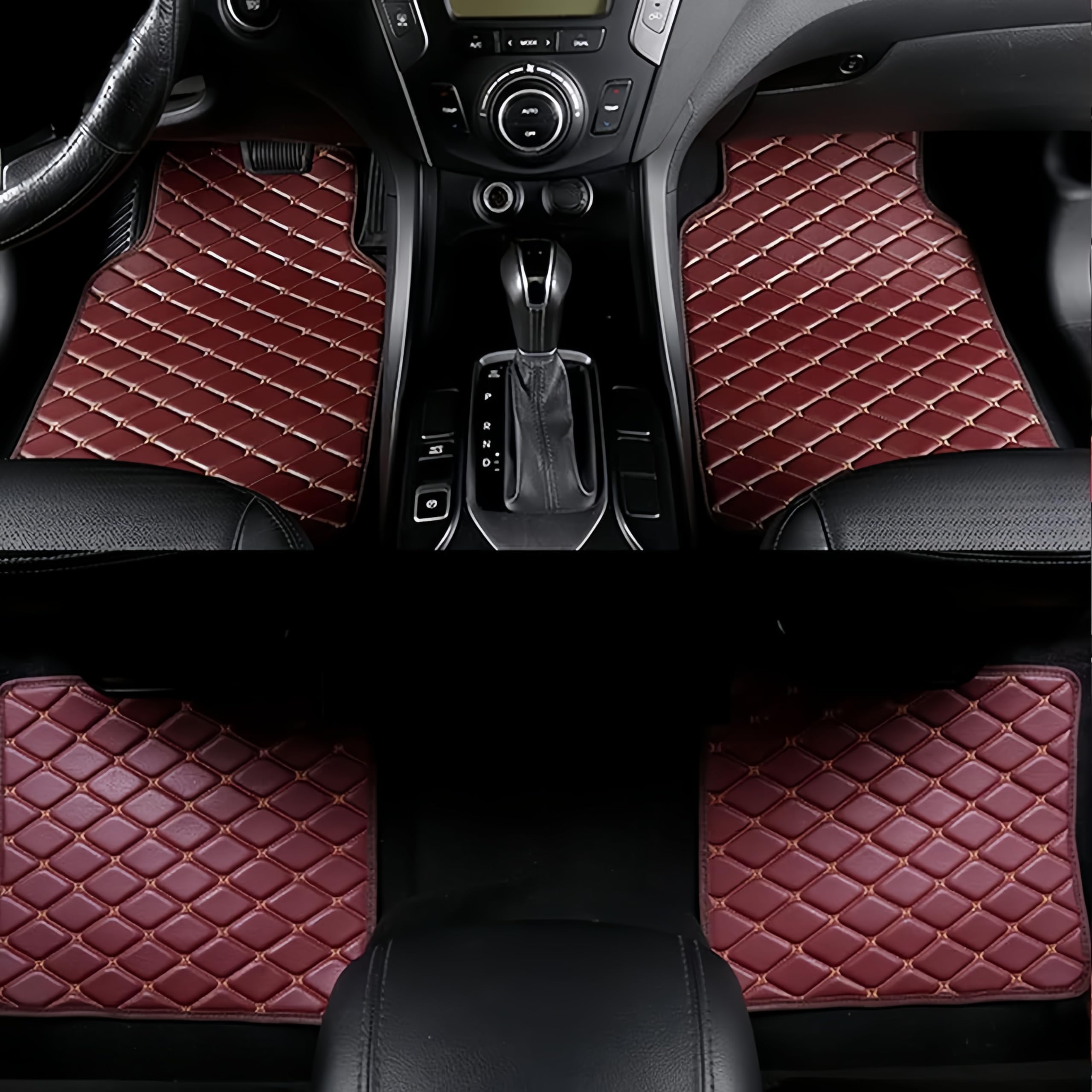 Car Floor Mats for Ford Everest (5 seats) 2016-2020 2021 2022 2023 2024 2025 2026, All Weather Waterproof Non-Slip Carpet Car Floor Liner Carpet Floor Mat Set Accessory,E