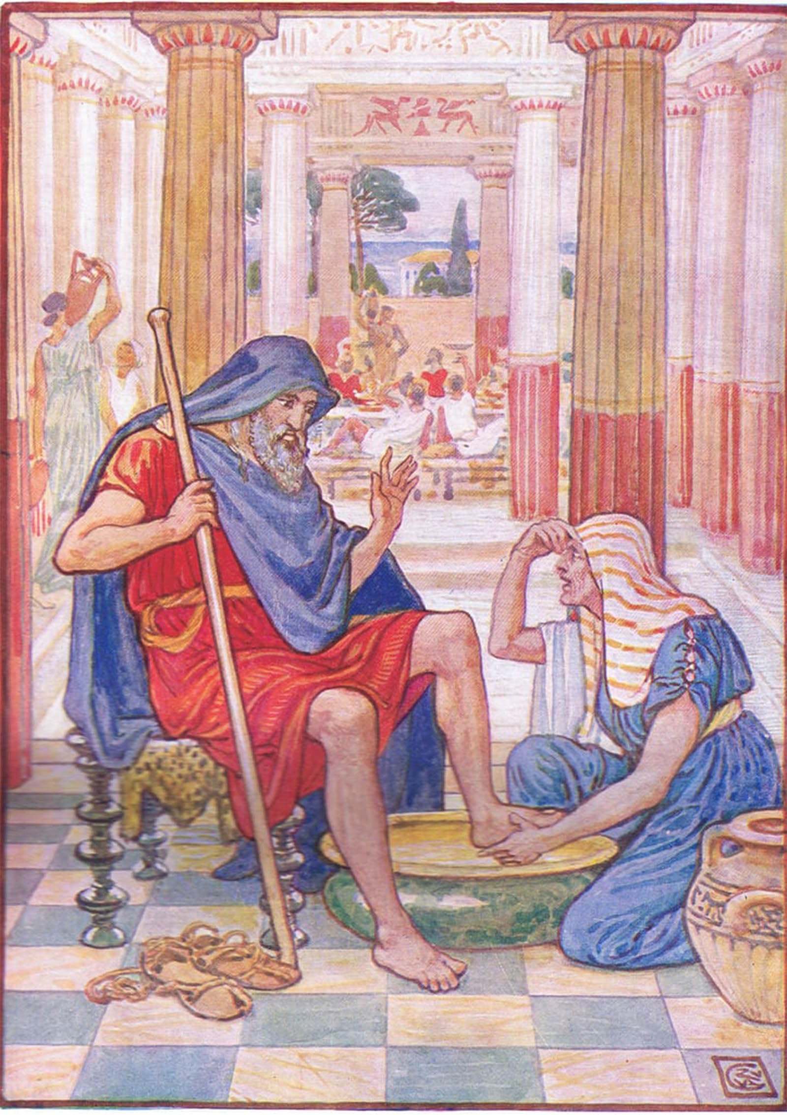 SERENDIPITP Retro Picture Poster Wall Art Pictures Painting Yea Verily Thou Art Odysseus by Walter Crane Wall Art Canvas Print for Wall Decor 60x90cm
