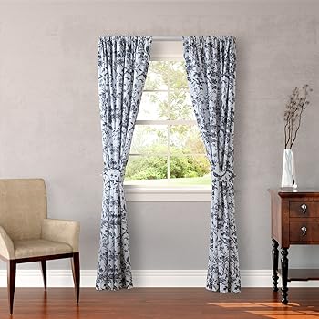 Amazon Laura Ashley ローラアシュレイ グレー ホワイト 厚地カーテン2枚組み 海外直営店輸入品 並行輸入品 カーテン オンライン通販