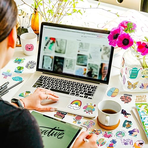 Miniatura 4 de 300 calcomanías de concientización sobre la salud mental, calcomanías de salud mental para botellas de agua, regalos para médicos, adultos, mujeres,