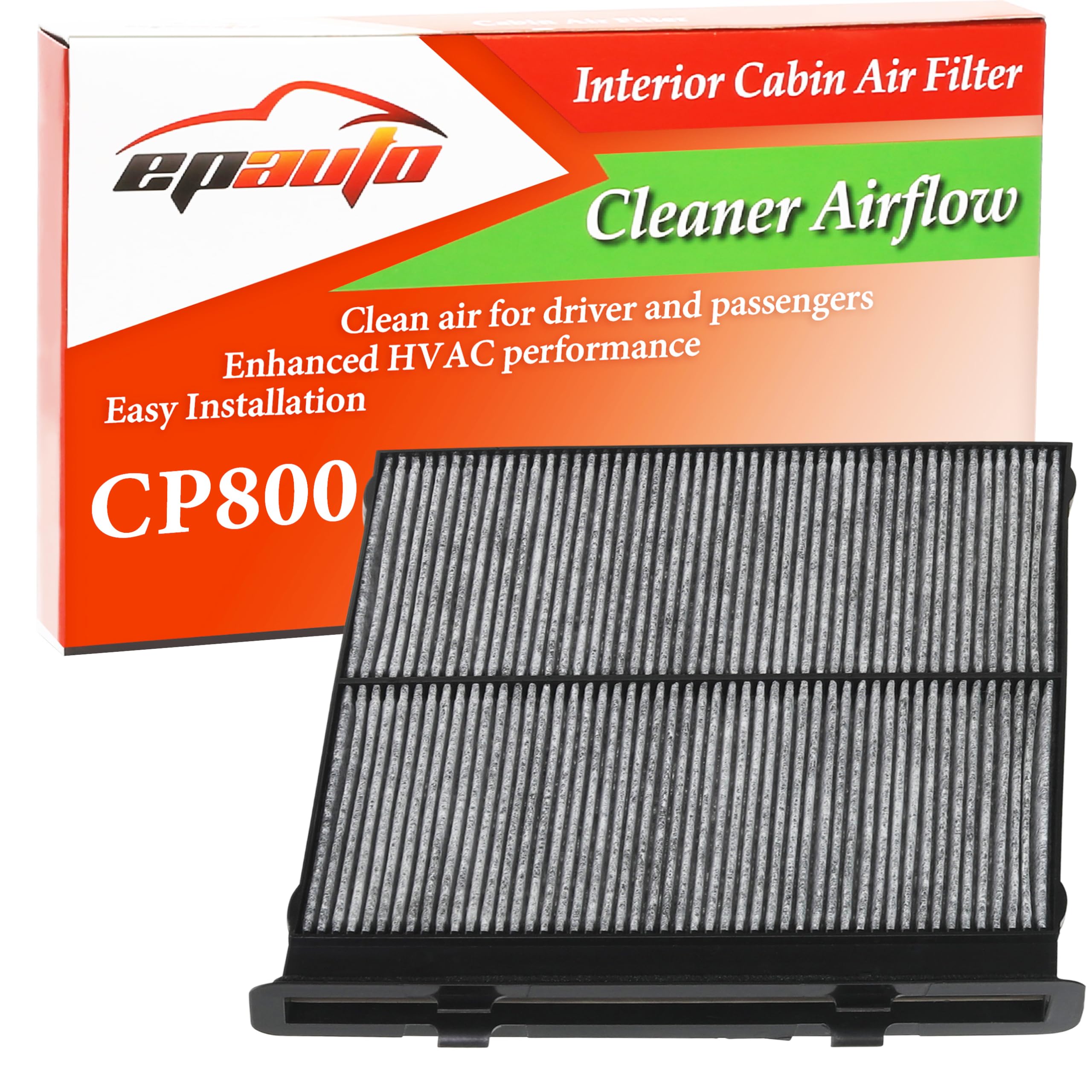 EPAuto CP800 (72880-FL000) Cabin Air Filter includes Activated Carbon, Replacement for Subaru Forester (2019-2025), WRX (2023-2025)