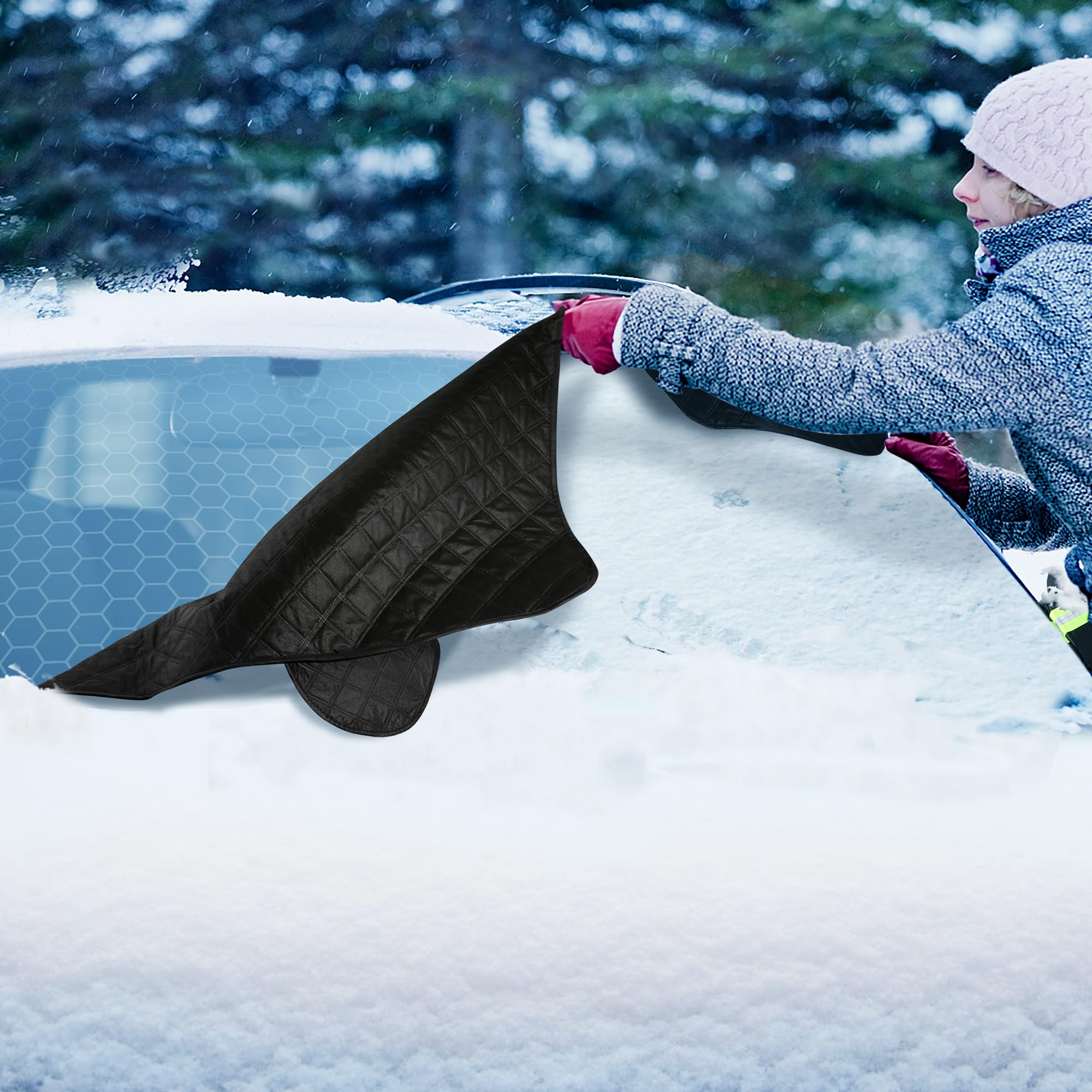 Housse Pare-Brise Hiver Pour Ford Transit Mk4 à Mk7 (1991-2014) – Protection Anti-Gel, Neige, Soleil – Installation Facile & Imperméable