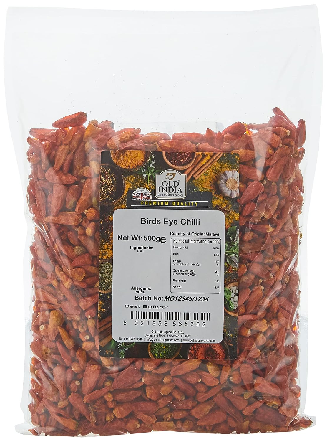 Old India Birds Eye Chilli 500 g