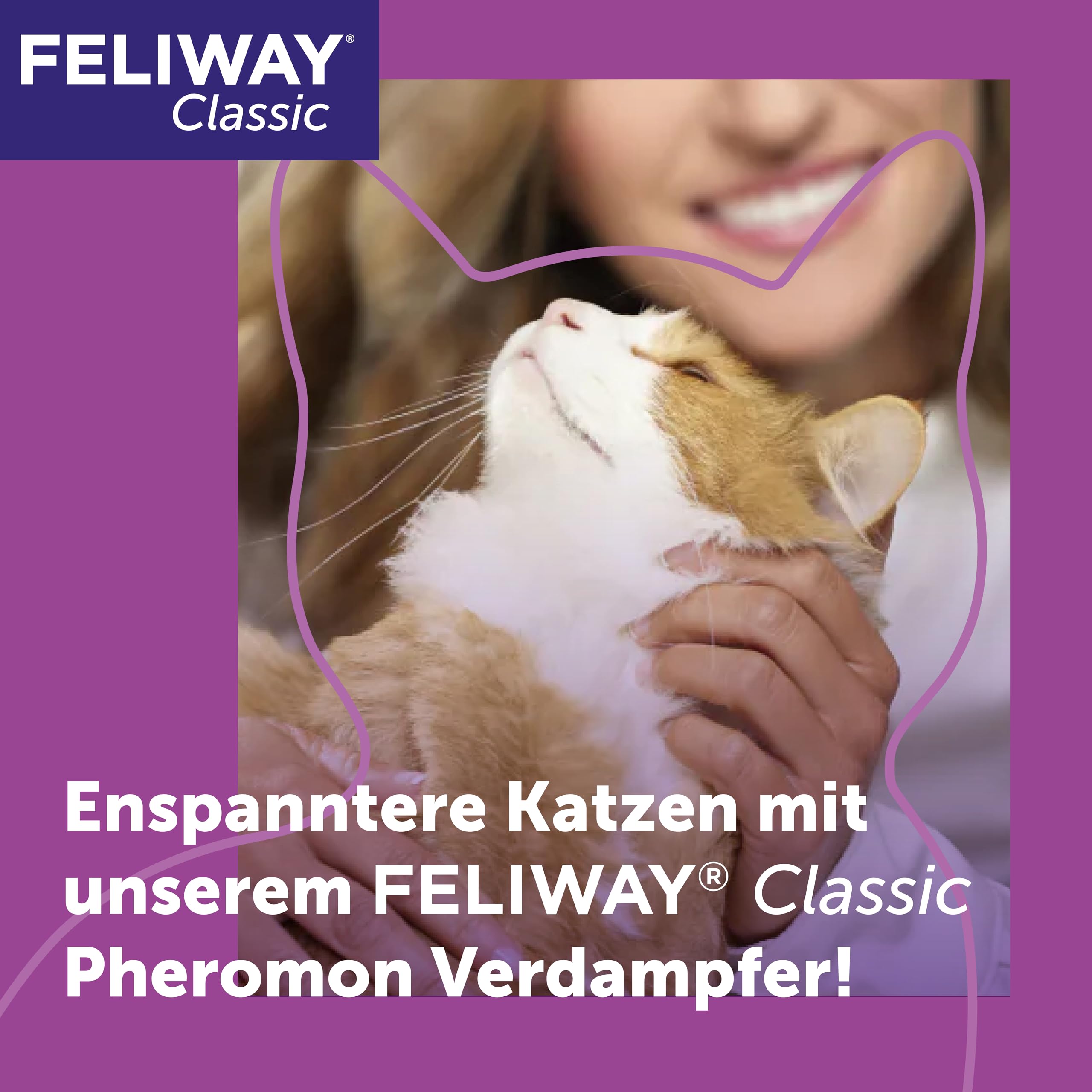 FELIWAY Classic 3x30 Tage Vorteilspack für Pheromon Verdampfer, 3x48ml - Hilft Anzeichen von Stress bei Katzen und Kitten zu reduzieren, von Tierärzten empfohlen, klinisch getestet