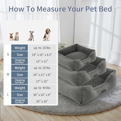 Miniatura 5 de Cama extra pequeña para perros y gatos, felpa de lujo, cómoda y duradera, lavable, rectangular, parte inferior antideslizante, tamaño 19 x 16