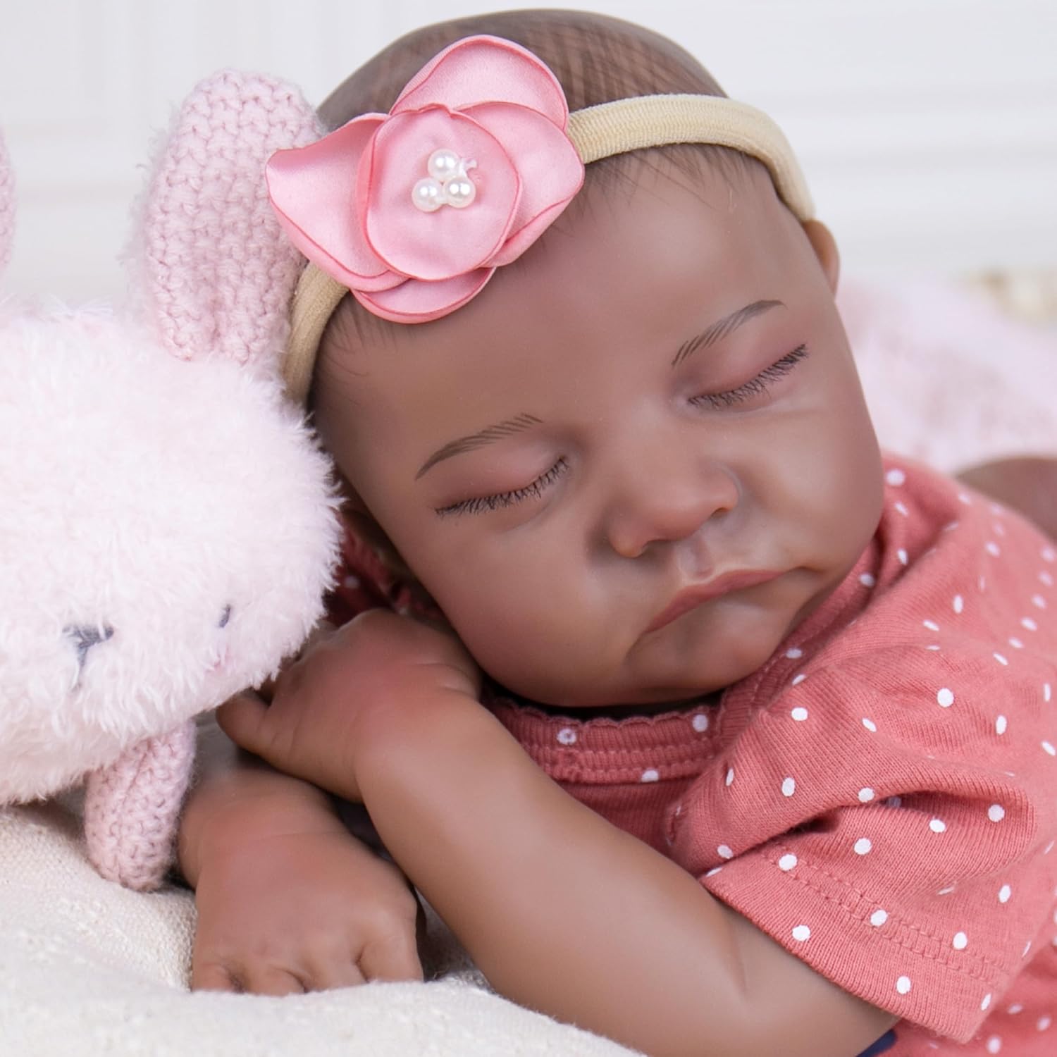 Milidool Reborn Baby Doll Black Girl ?18-Inch Realistic Lifelike African American Newborn Handmade Doll with Real Life Soft Weighted Body and Accessories ?Gift for Kids Ages 3 and Up