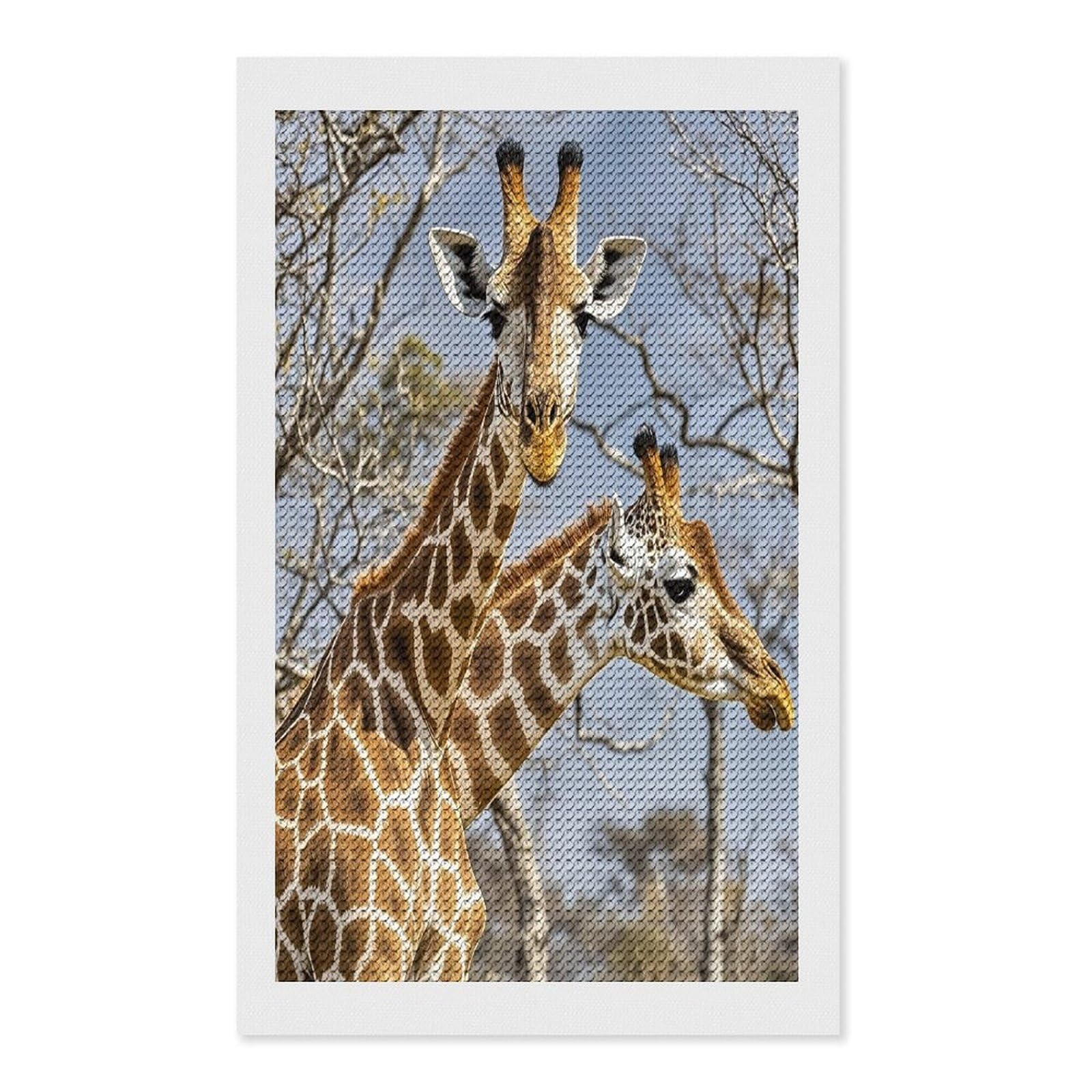 FekiLoot Diamond Art Kits for Adults, DIY 5D Giraffe Diamond Painting Kits for Beginners, Full Round Drill Diamond Dots Painting Gem Art Crafts for Home Wall Decor & Gift 12"x20"