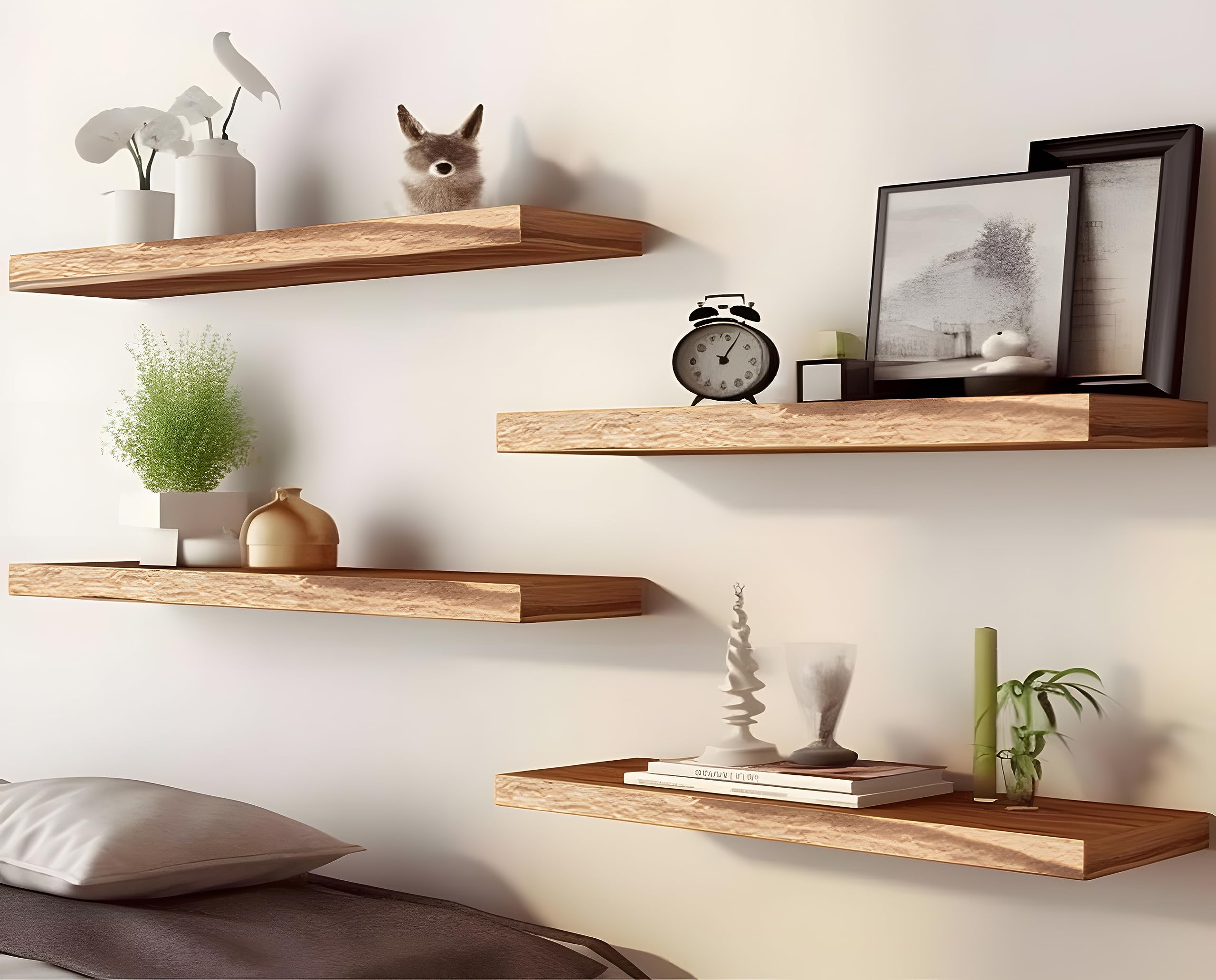 Amazon.com: HXSWY Wood Floating Shelves for Wall, Wooden