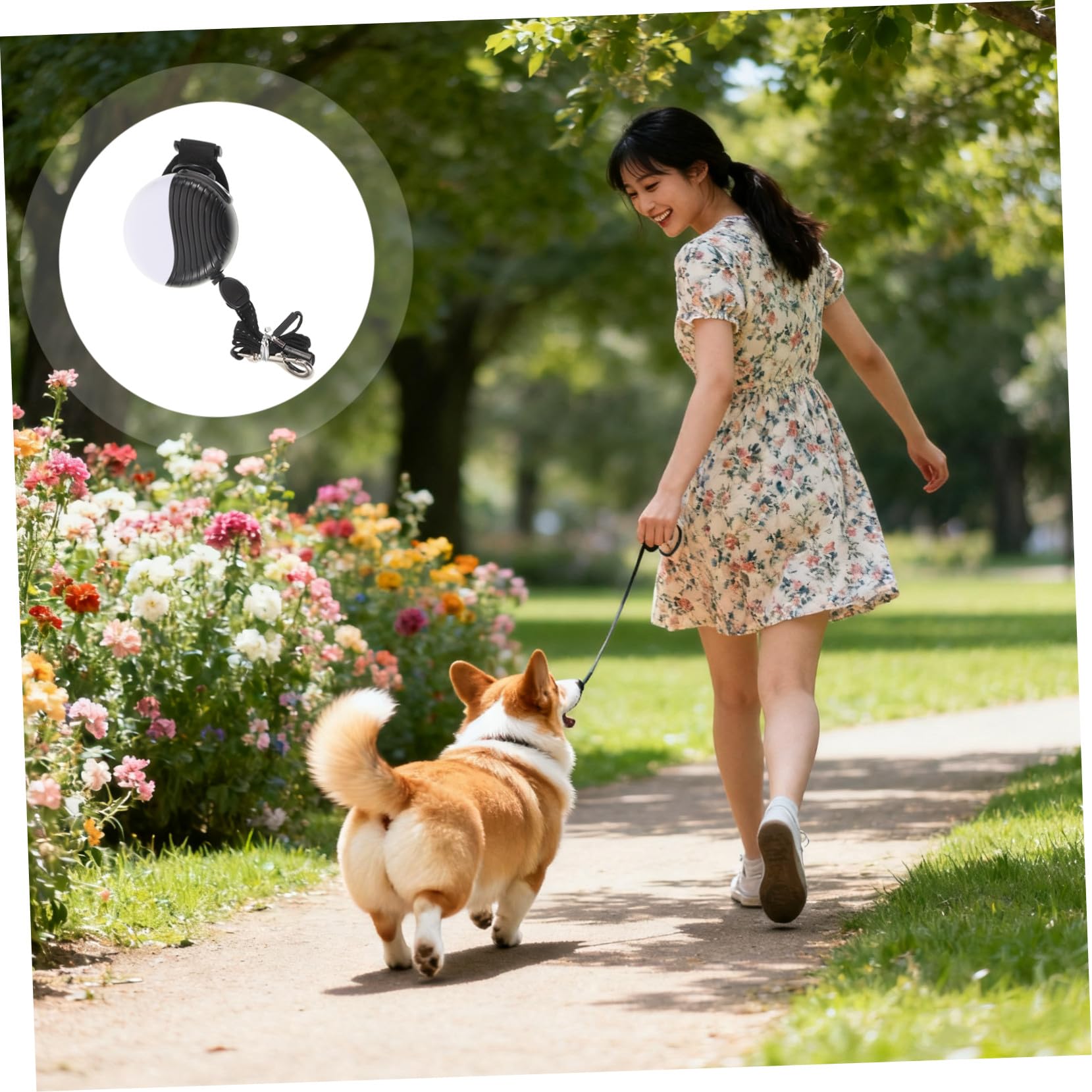 Sangle Poignet de 3 Mètres en Abs Laisse Rétractable pour Chien Corde Télescopique pour Promenade et Jeux en Plein Air Chien ou Chiot