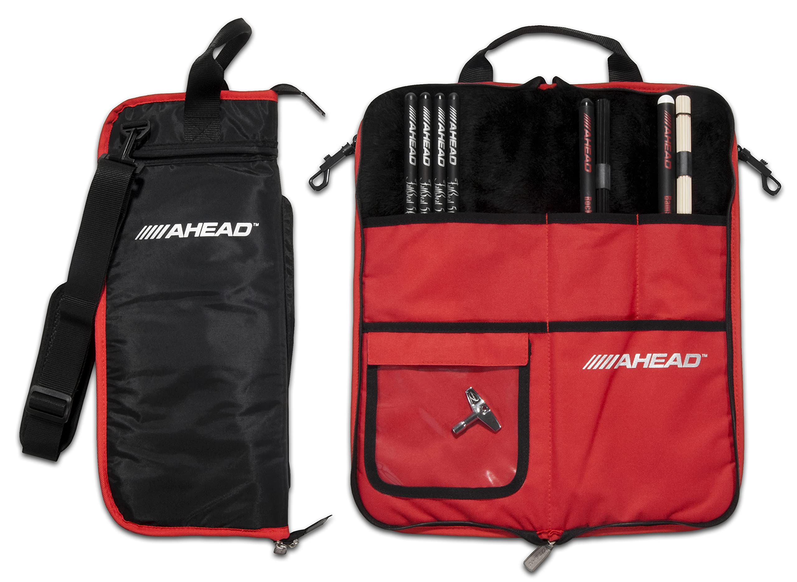 ASB4 Ahead Stick Bag (Black W/Red Trim)