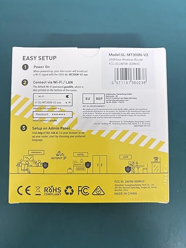 Miniatura 9 de GL.iNet GL-MT300N-V2 (Mango) Mini Router WiFi VPN de bolsillo inalámbrico portátil - 2 puertos Ethernet | USB 2.0 | OpenWrt | OpenVPN/Wireguard para