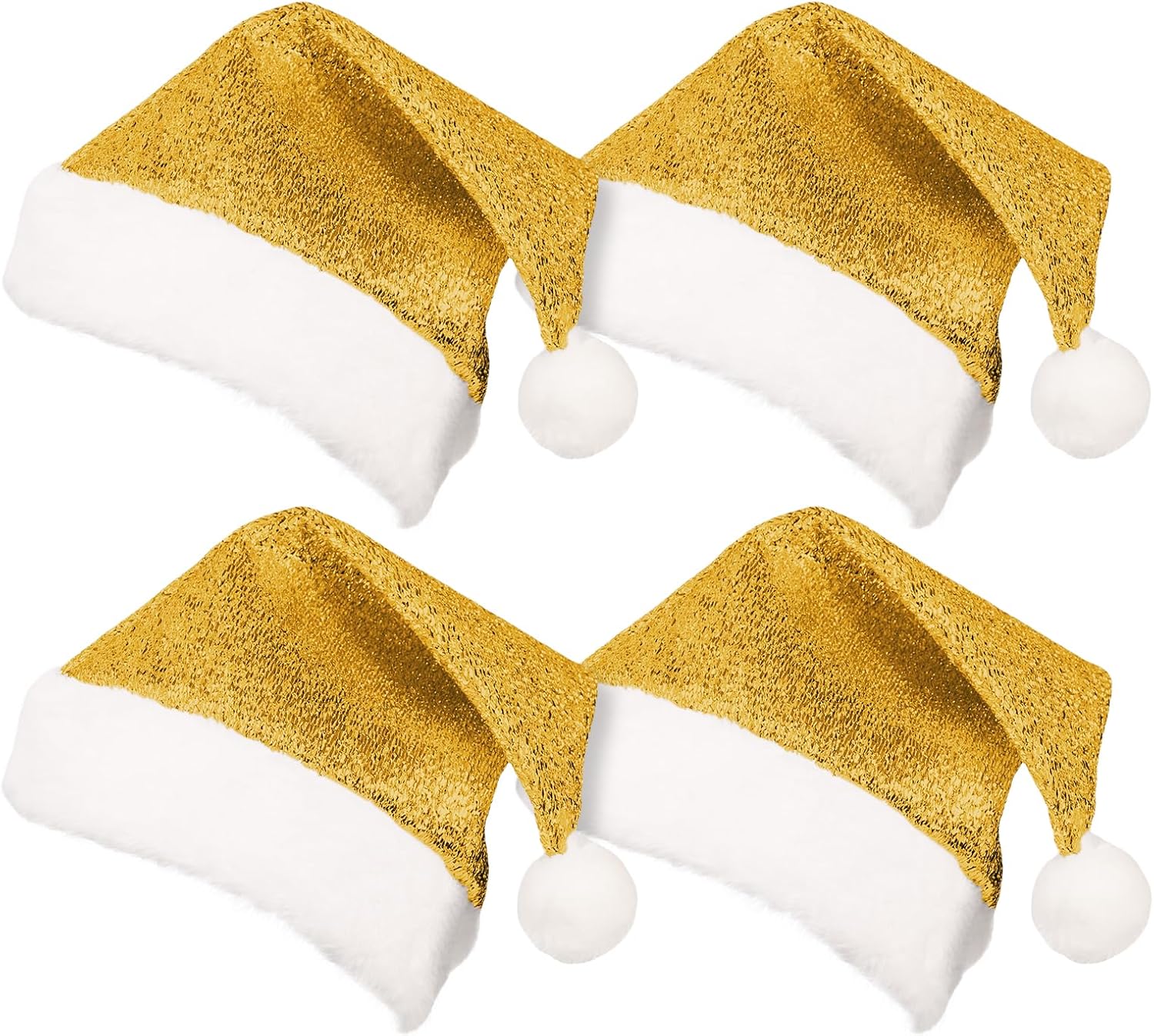 Christmas Decorations Sequin Santa Hat Pack of 4 | Christmas Decorations/Xmas Santa Hat/Adults/Sequin Material/Christmas Costumes/Holiday Party Supplies