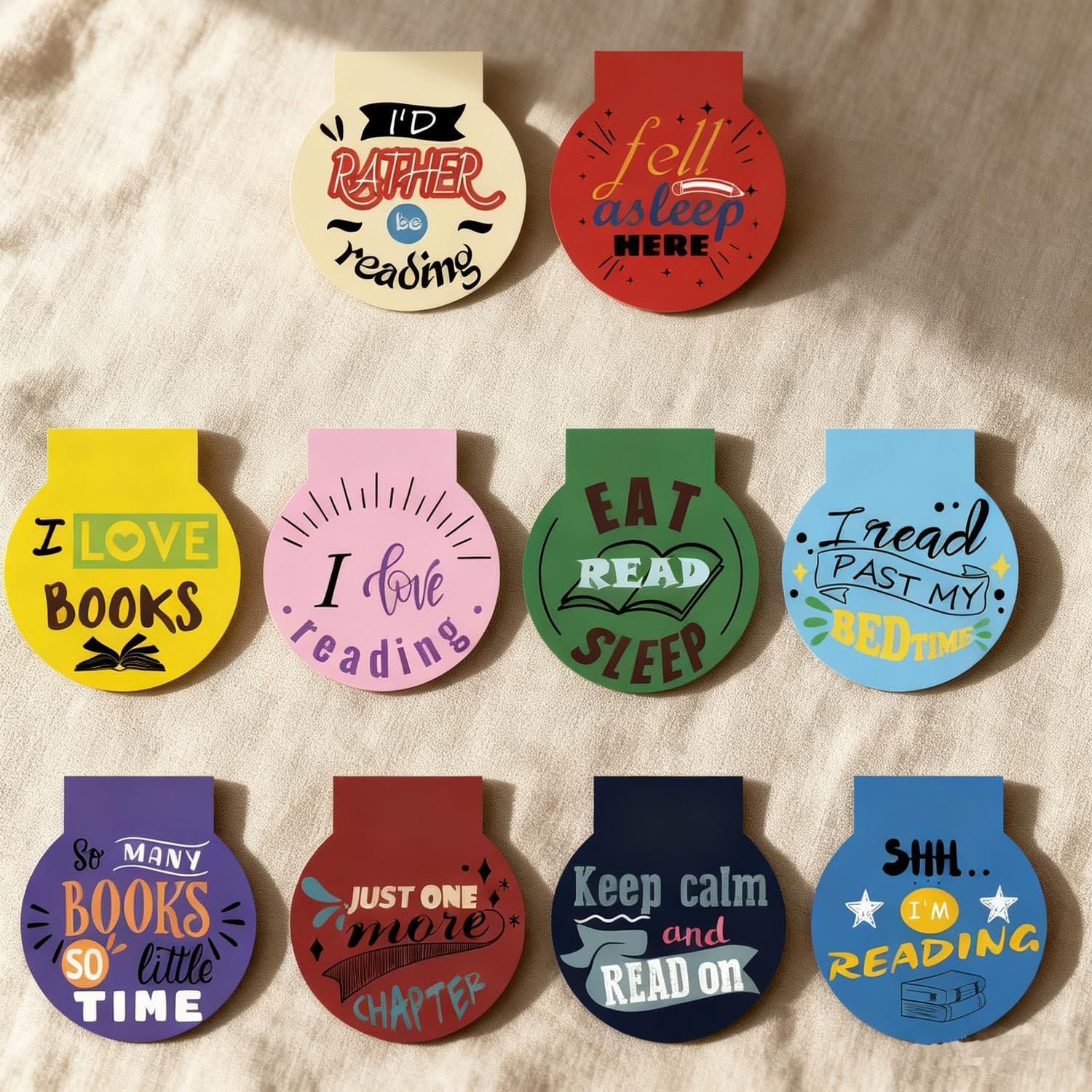 30 Pcs Magnetic Bookmark Set Magnetic Reading Tracker Bookmarks Bulk Reading Motivation Clip for Student Classroom Incentive Magnets,Teacher Office Award Bookmarks,Perfect for Book Lover Reading Awar