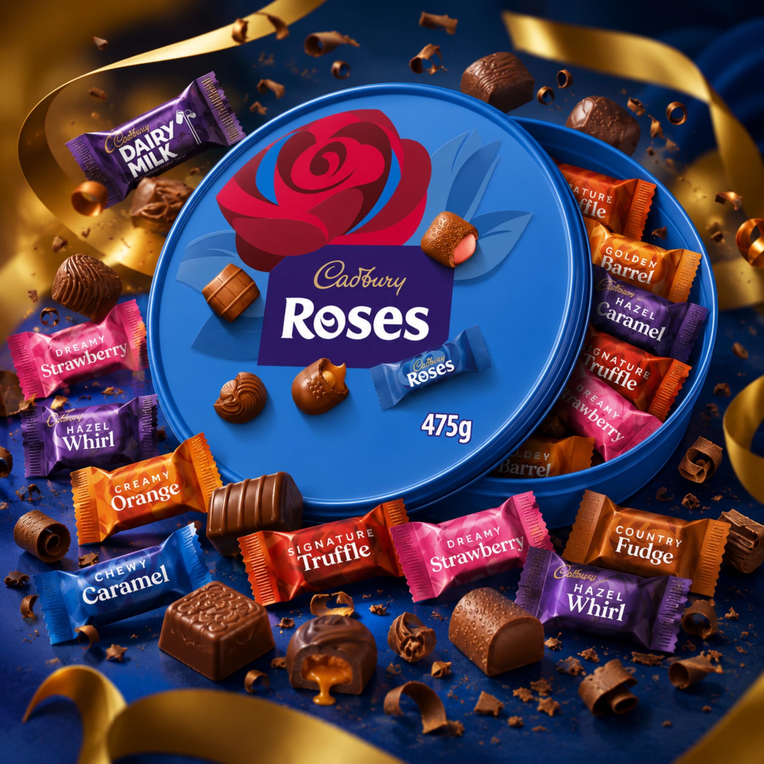 Cadbury Roses tub 550g Chocolate (Pack of 1)