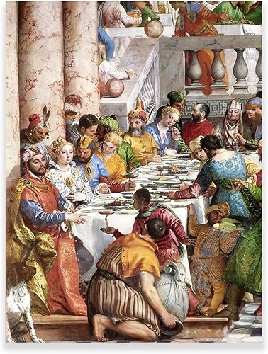 Miniatura 1 de ZZPT Paolo Veronese - Póster de fiesta de matrimonio en Cana, impresiones artísticas renacentistas, pintura renacentista, arte de pared para