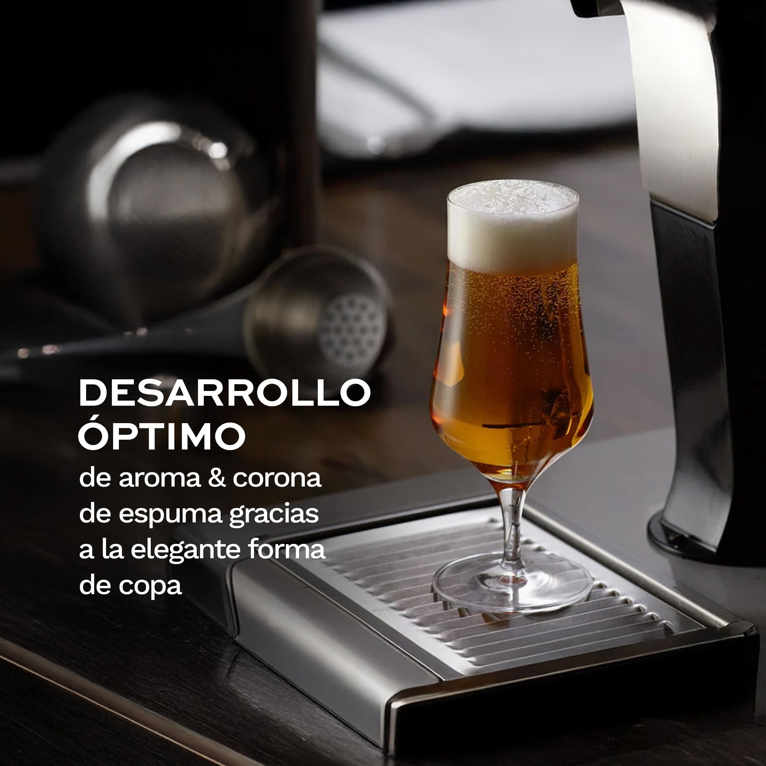Stölzle Lausitz Vasos de Cerveza 6x 400 ml – Elegantes Vasos Tulipa de Cristal sin Plomo – Ideales para Pils y Lager – Aptos para Lavavajillas – Calidad Alemana con Diseño Clásico y Duradero