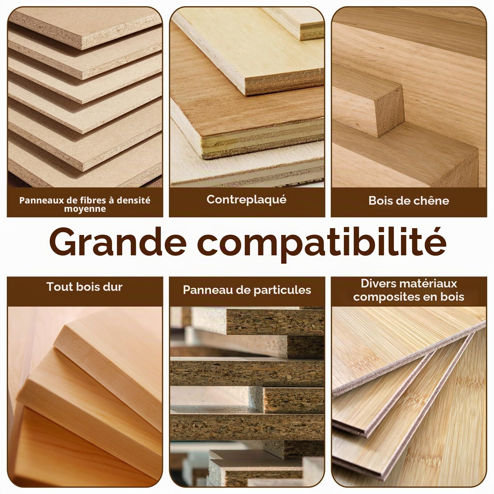 Kit de fraises à rainurer pour défonceuse, fraise à disque pour défonceuse, fraise à affleurer pour le travail du bois, 8 mm Shank 4 pièces 2 mm, 3 mm, 4 mm, 5 mm